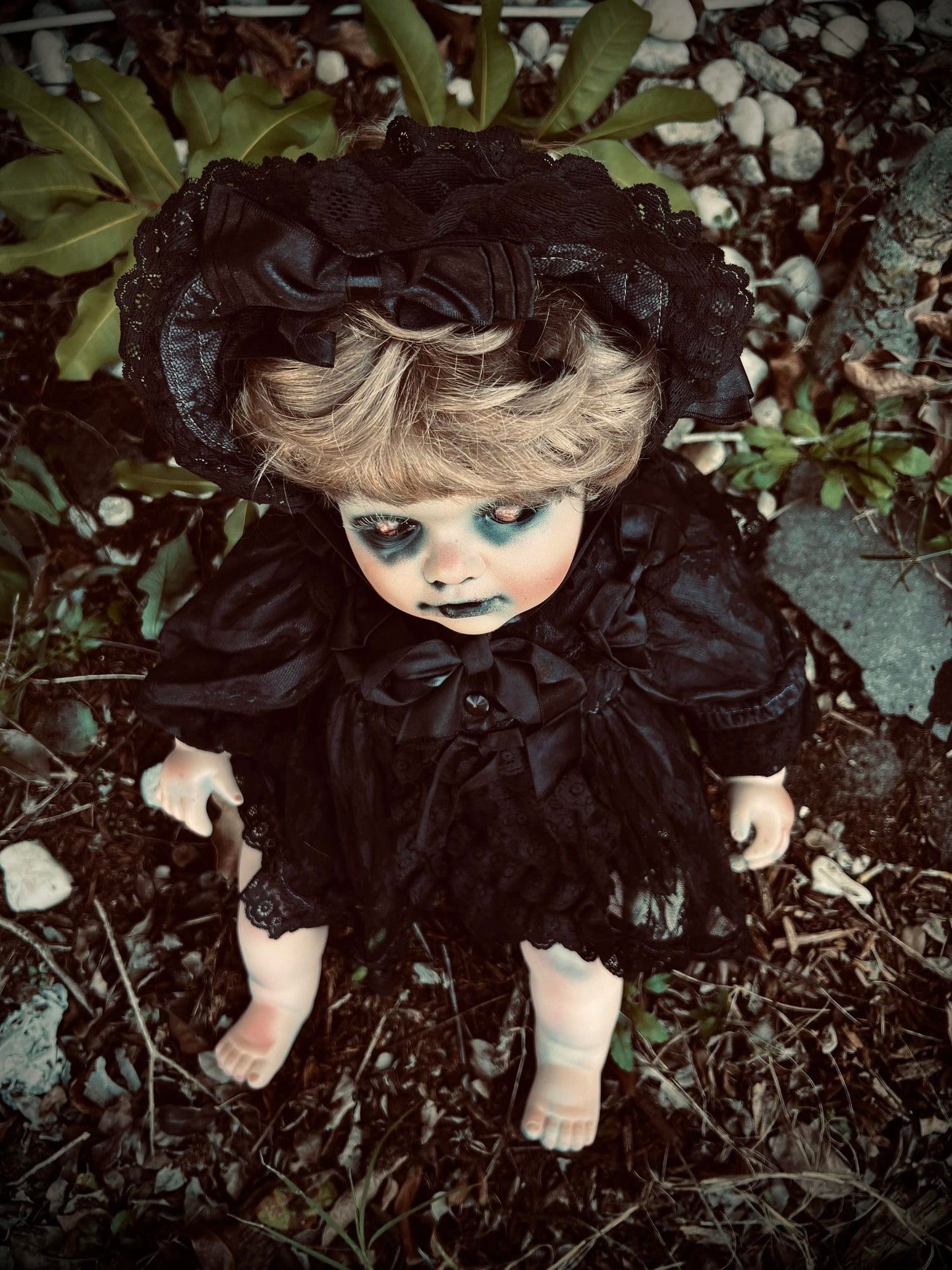 Meet Gwen 23" Doll Porcelain Witchy Creepy Haunted Spirit Infected Scary Spooky Zombie Possessed Gothic Positive Energy Undead Occult