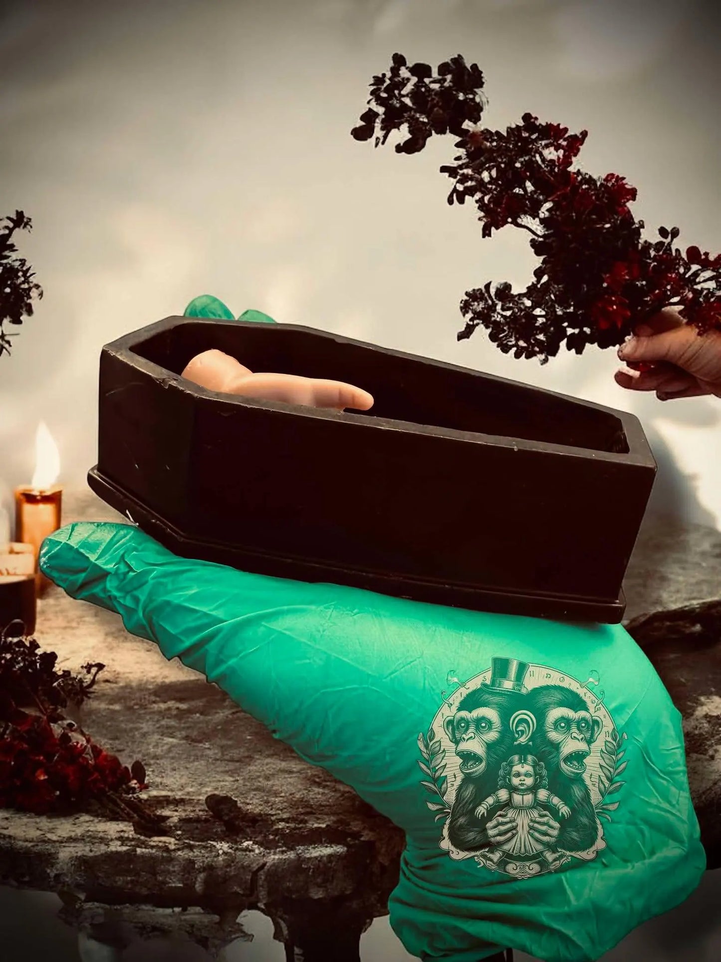 Baby Doll Hands within Coffin Creepy Soap Set Glycerin Soap Oddity Curiosity Unique Gift Idea Unusual Hand Soap Unscented Horror Gothic