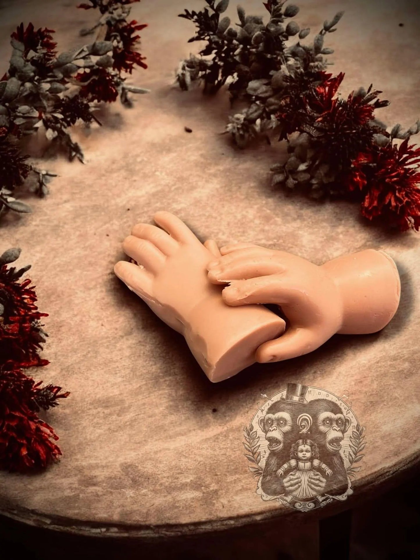 Baby Doll Hands within Coffin Creepy Soap Set Glycerin Soap Oddity Curiosity Unique Gift Idea Unusual Hand Soap Unscented Horror Gothic