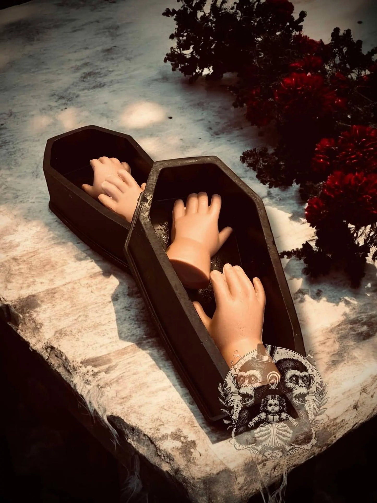 Baby Doll Hands within Coffin Creepy Soap Set Glycerin Soap Oddity Curiosity Unique Gift Idea Unusual Hand Soap Unscented Horror Gothic