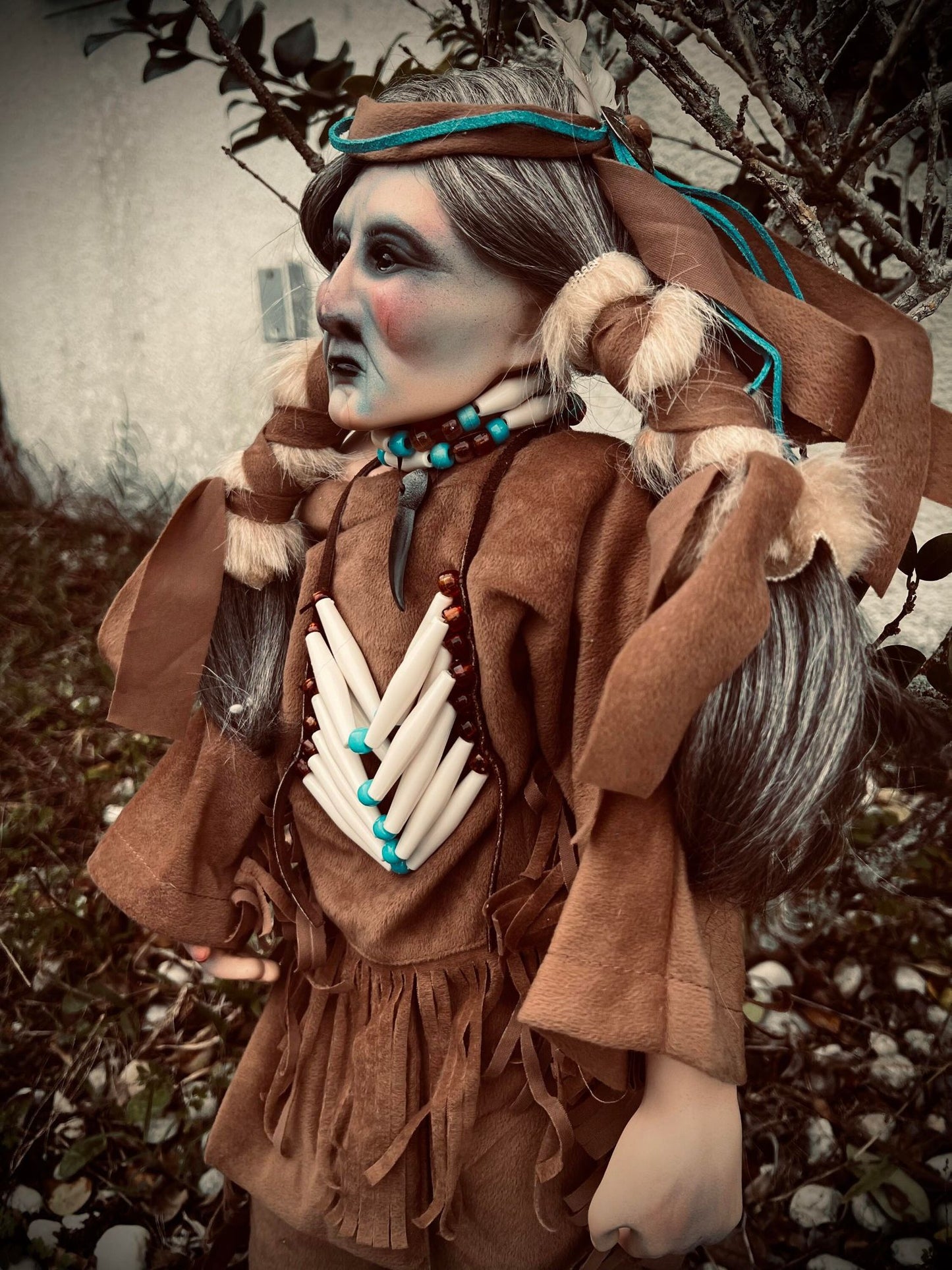 Meet Alo 26" Doll Porcelain Witchy Creepy Haunted Spirit Infected Scary Poltergeist Spooky Native American Possessed Gothic Positive Gift