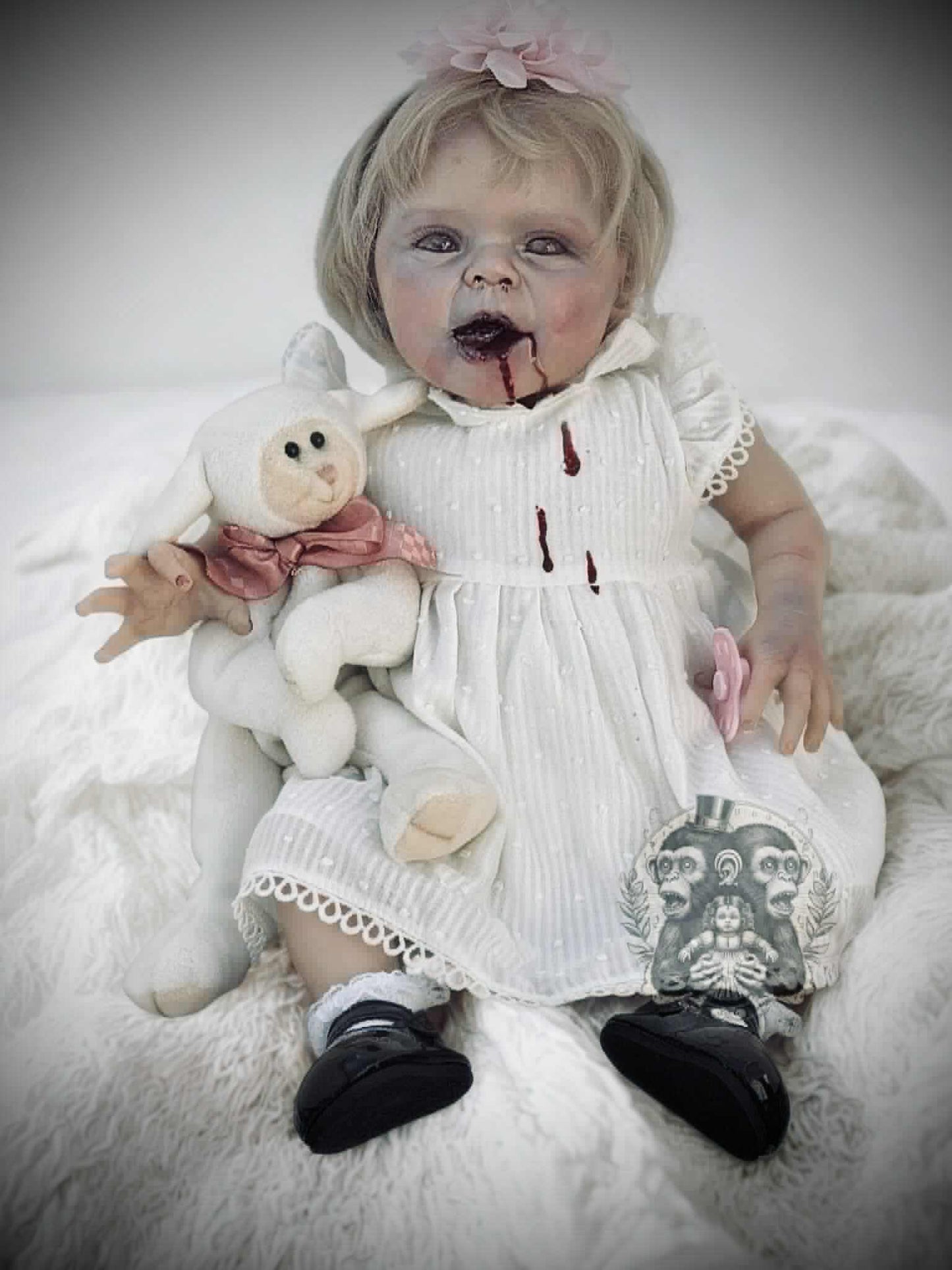 Lullaby of Little Elsbeth 19" OOAK Zombie Horror Doll Disturbing Oddity Scary Creepy Gift Idea Halloween Undead Baby Reborn