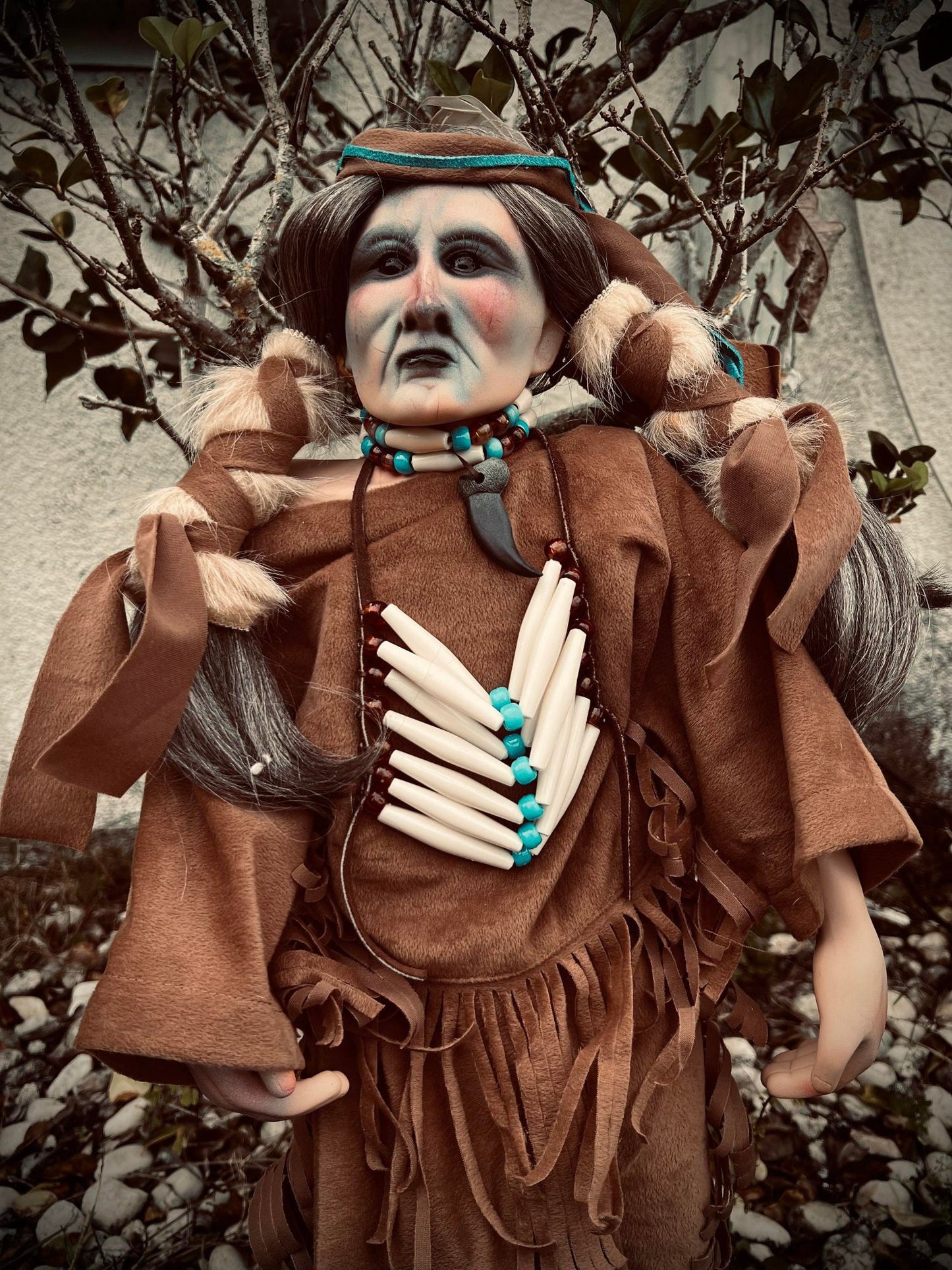 Meet Alo 26" Doll Porcelain Witchy Creepy Haunted Spirit Infected Scary Poltergeist Spooky Native American Possessed Gothic Positive Gift