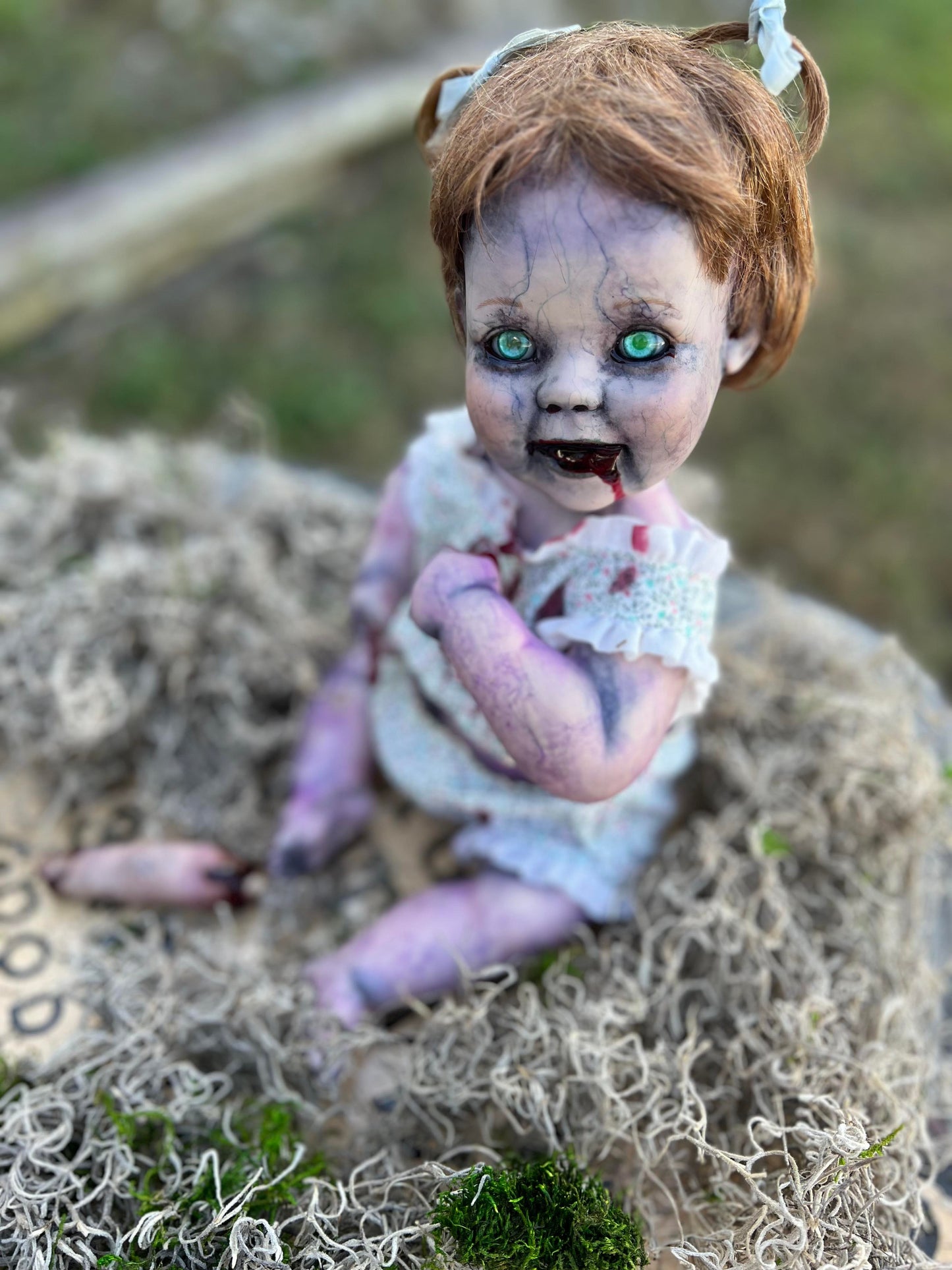 Meet Sweet Maggie 10" Vintage Zombie Baby Porcelain Haunted Scary Spirt Doll