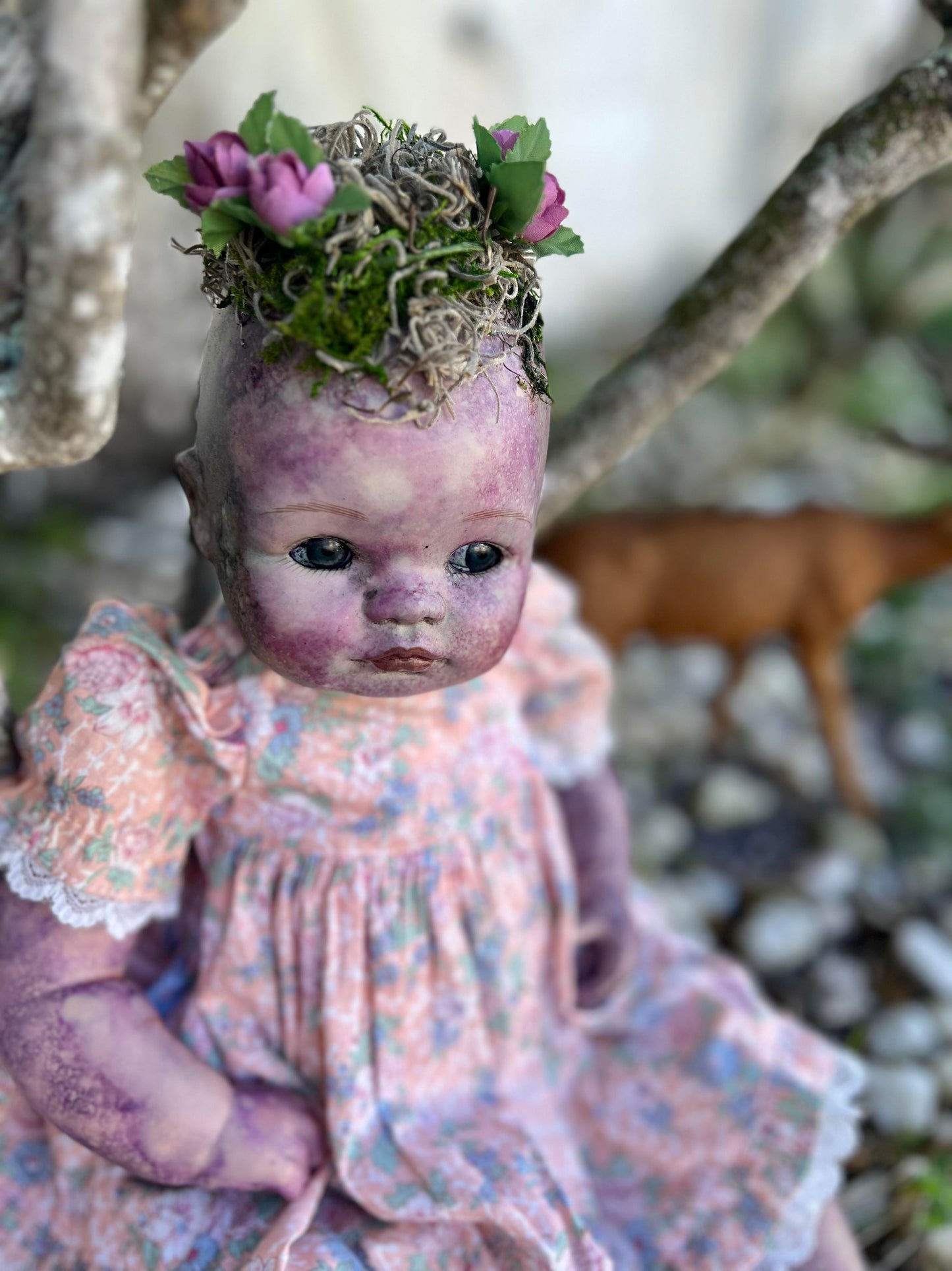 Meet Sweet Gaiya 19" Vintage Nature Bound Baby Porcelain Haunted Spirt Doll