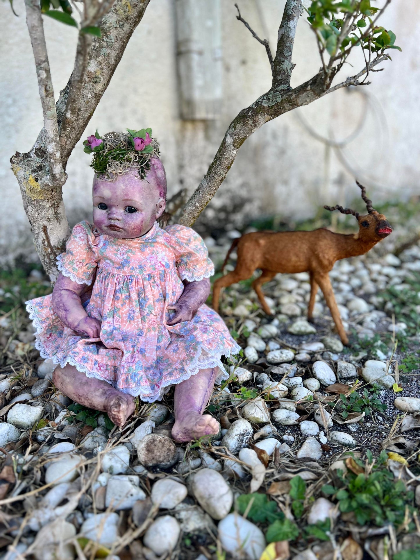 Meet Sweet Gaiya 19" Vintage Nature Bound Baby Porcelain Haunted Spirt Doll