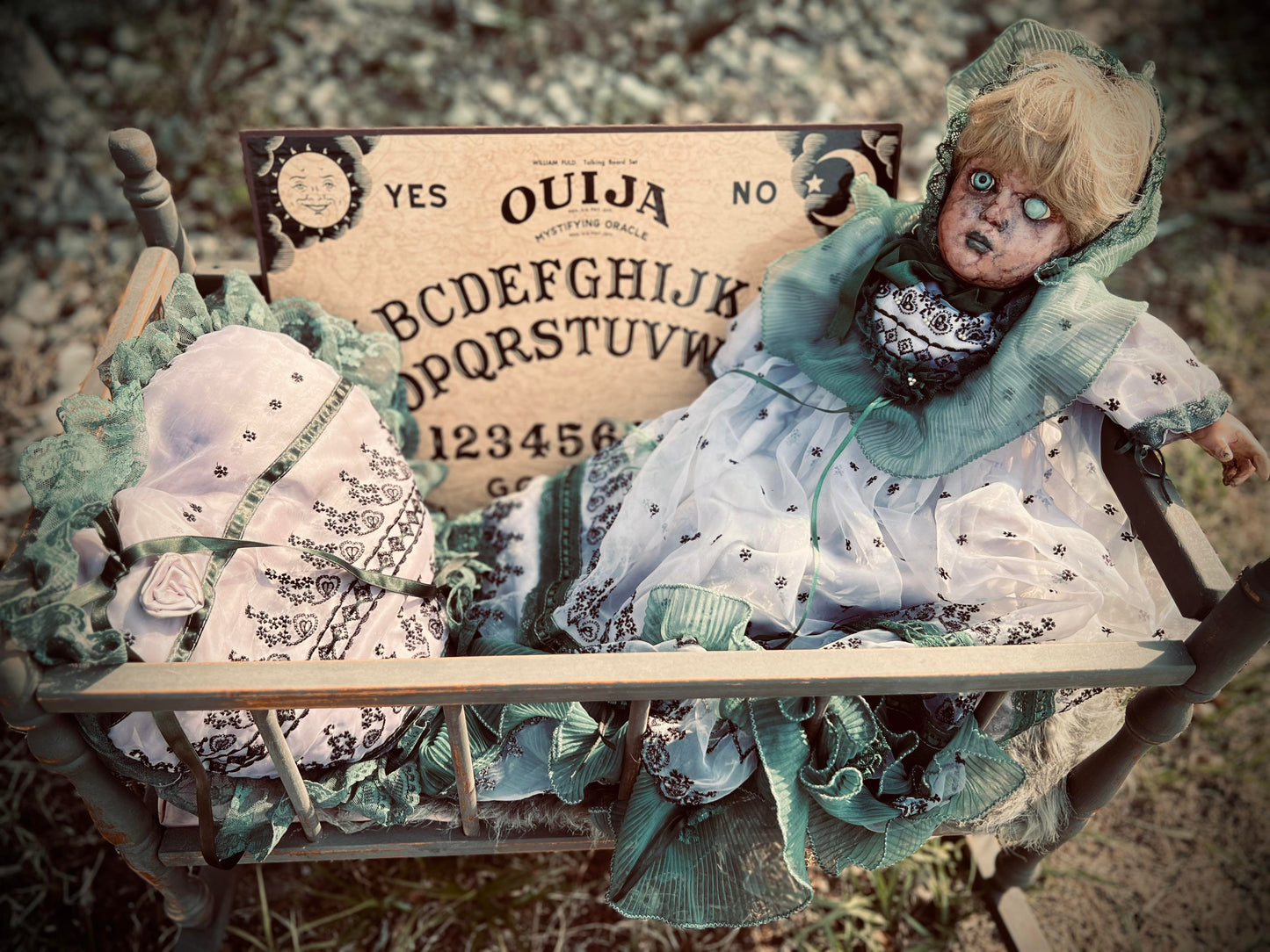 Meet Miss Hazel Harper 20" Vintage Haunted Soft Body w/Porcelain Head Doll Haunted Spirt Scary Poltergeist Witch Spooky Hand Painted