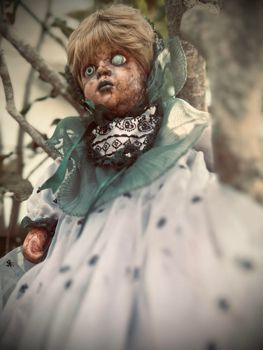 Meet Miss Hazel Harper 20" Vintage Haunted Soft Body w/Porcelain Head Doll Haunted Spirt Scary Poltergeist Witch Spooky Hand Painted