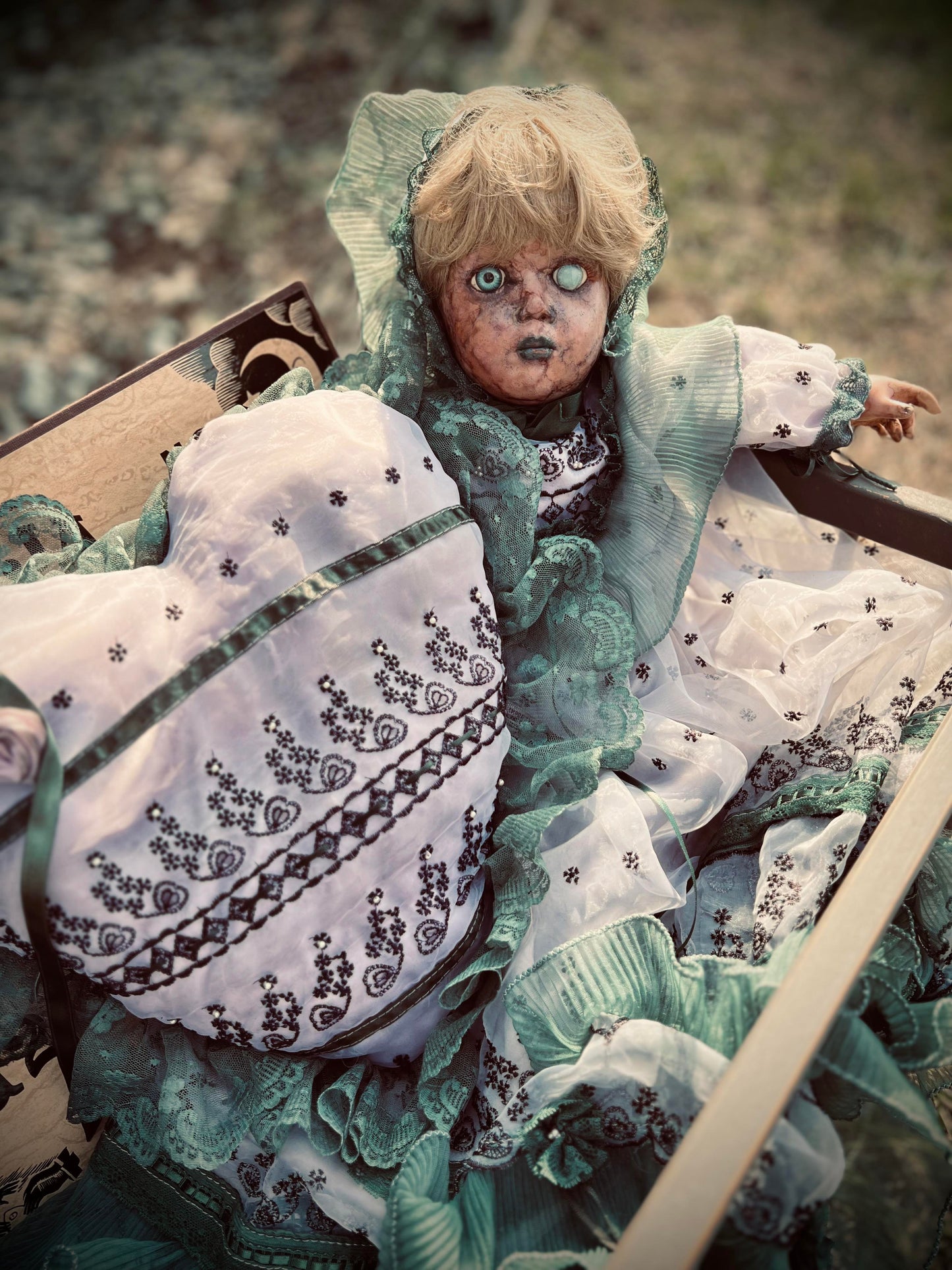 Meet Miss Hazel Harper 20" Vintage Haunted Soft Body w/Porcelain Head Doll Haunted Spirt Scary Poltergeist Witch Spooky Hand Painted