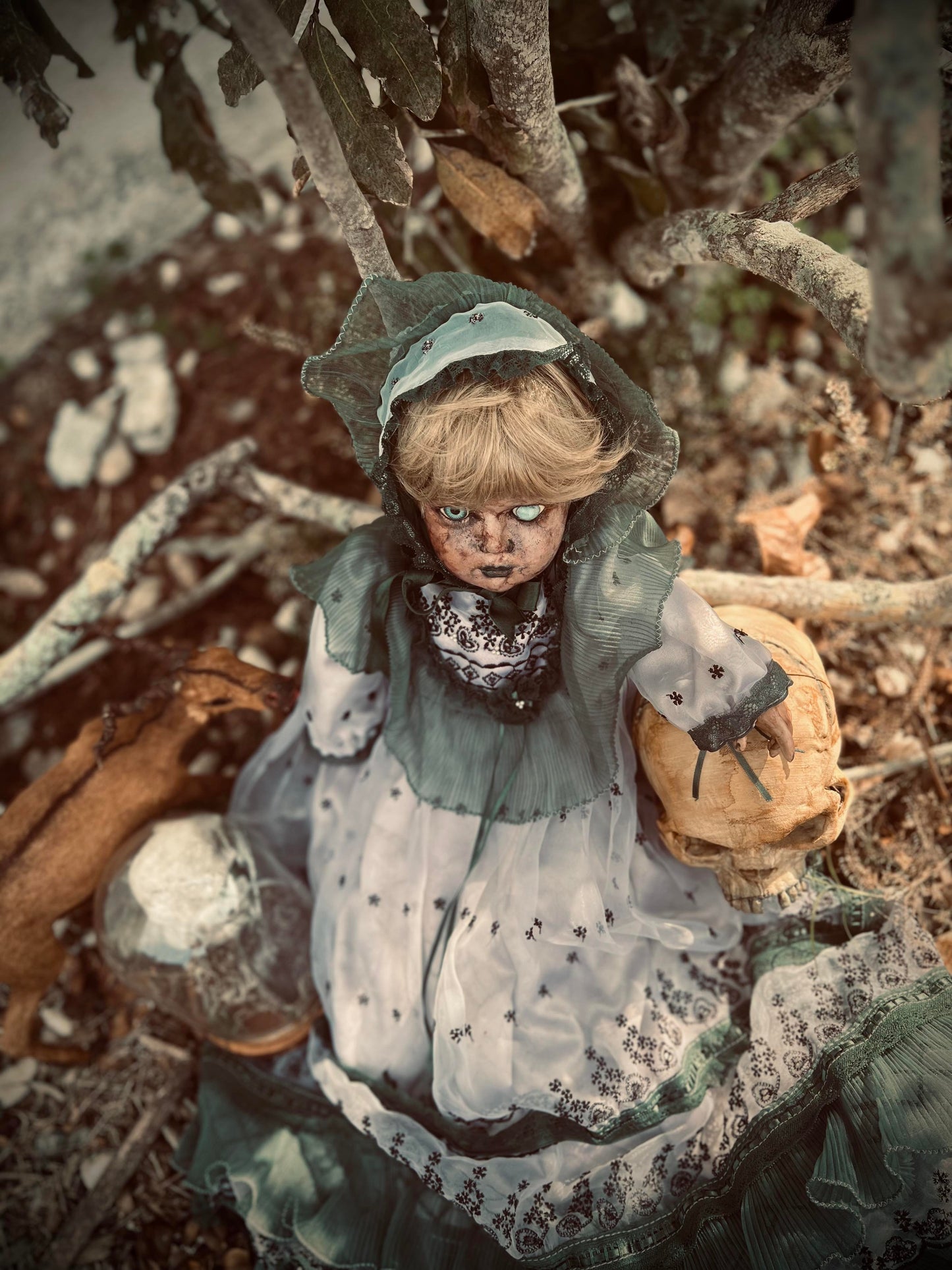 Meet Miss Hazel Harper 20" Vintage Haunted Soft Body w/Porcelain Head Doll Haunted Spirt Scary Poltergeist Witch Spooky Hand Painted