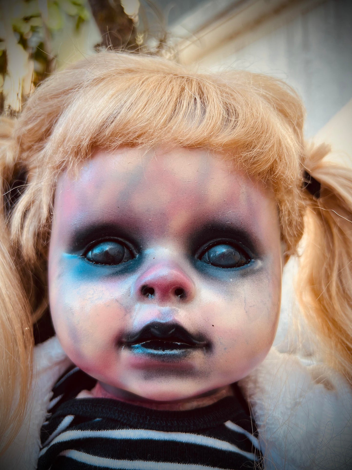 Meet Juilia 26" Vintage Baby Porcelain Haunted Spirt Infected Zombie Doll Scary Blonde Poltergeist Halloween Spooky Hand Painted