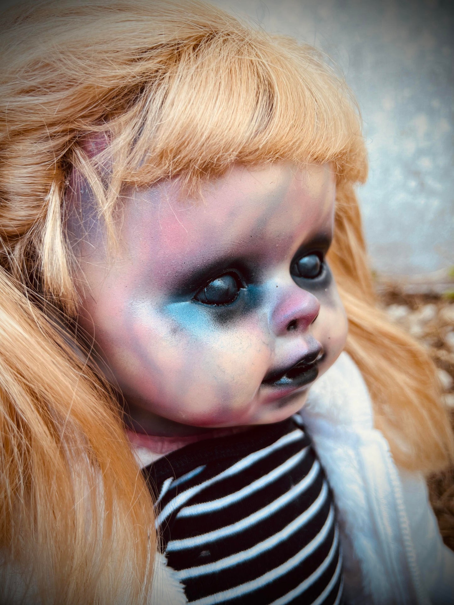 Meet Juilia 26" Vintage Baby Porcelain Haunted Spirt Infected Zombie Doll Scary Blonde Poltergeist Halloween Spooky Hand Painted