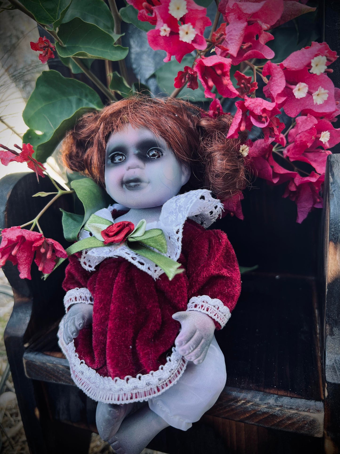 Meet Edith Anna 6" Vintage Baby Porcelain Haunted Spirt Infected Zombie Doll Scary Poltergeist Halloween Spooky Hand Painted Gift Idea