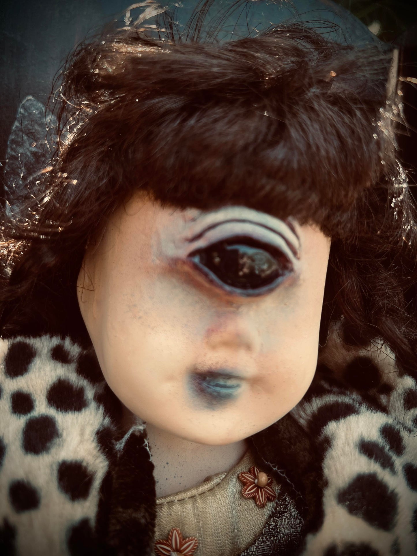 Meet Ciley the Cyclopes 19" Vintage Baby Porcelain Haunted Spirt Infected Doll Scary Poltergeist Halloween Spooky Hand Painted Gift Idea's