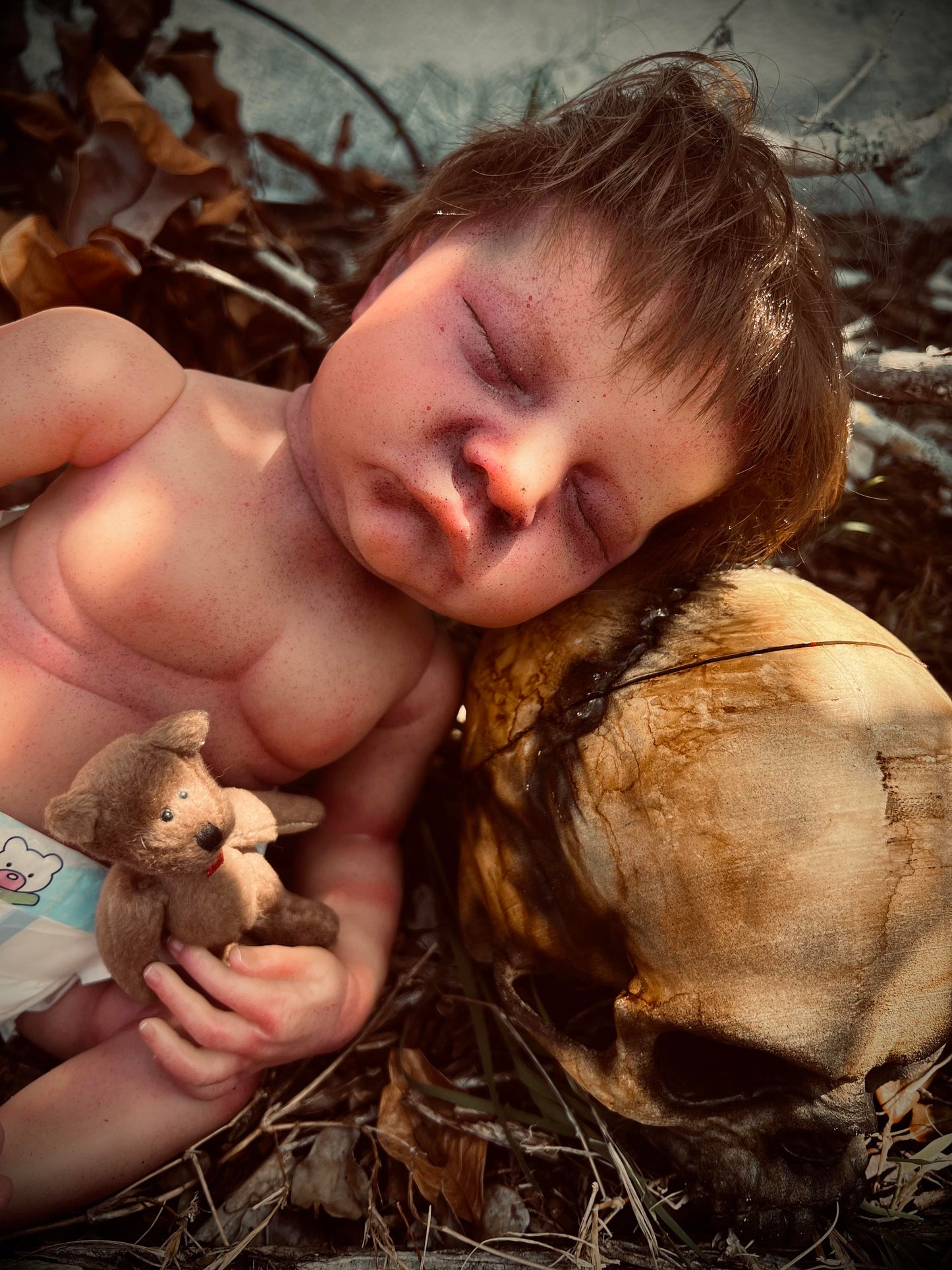 Meet Levi 18" Baby Full Body Silicone Reborn Haunted Spirt Infected Zombie Doll Scary Poltergeist Halloween Spooky Hand Painted Gift Idea's