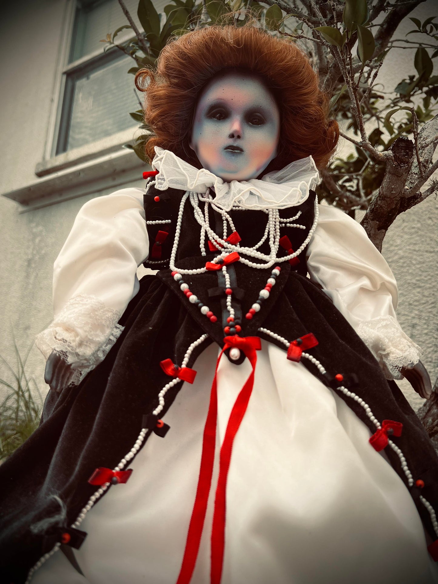 Meet Sybil Marie 17" Redheaded Ginger VTG Porcelain Haunted Spirt Infected Zombie Doll Scary Poltergeist Halloween Spooky Hand Painted