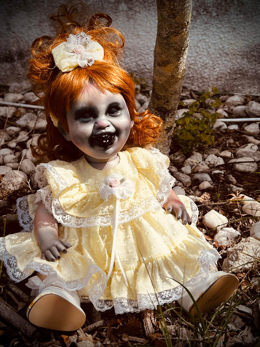 Meet Madeline 14" Baby Redheaded Ginger Full Body Vinyl Haunted Spirt Infected Zombie Doll Scary Poltergeist Halloween Spooky Hand Painted