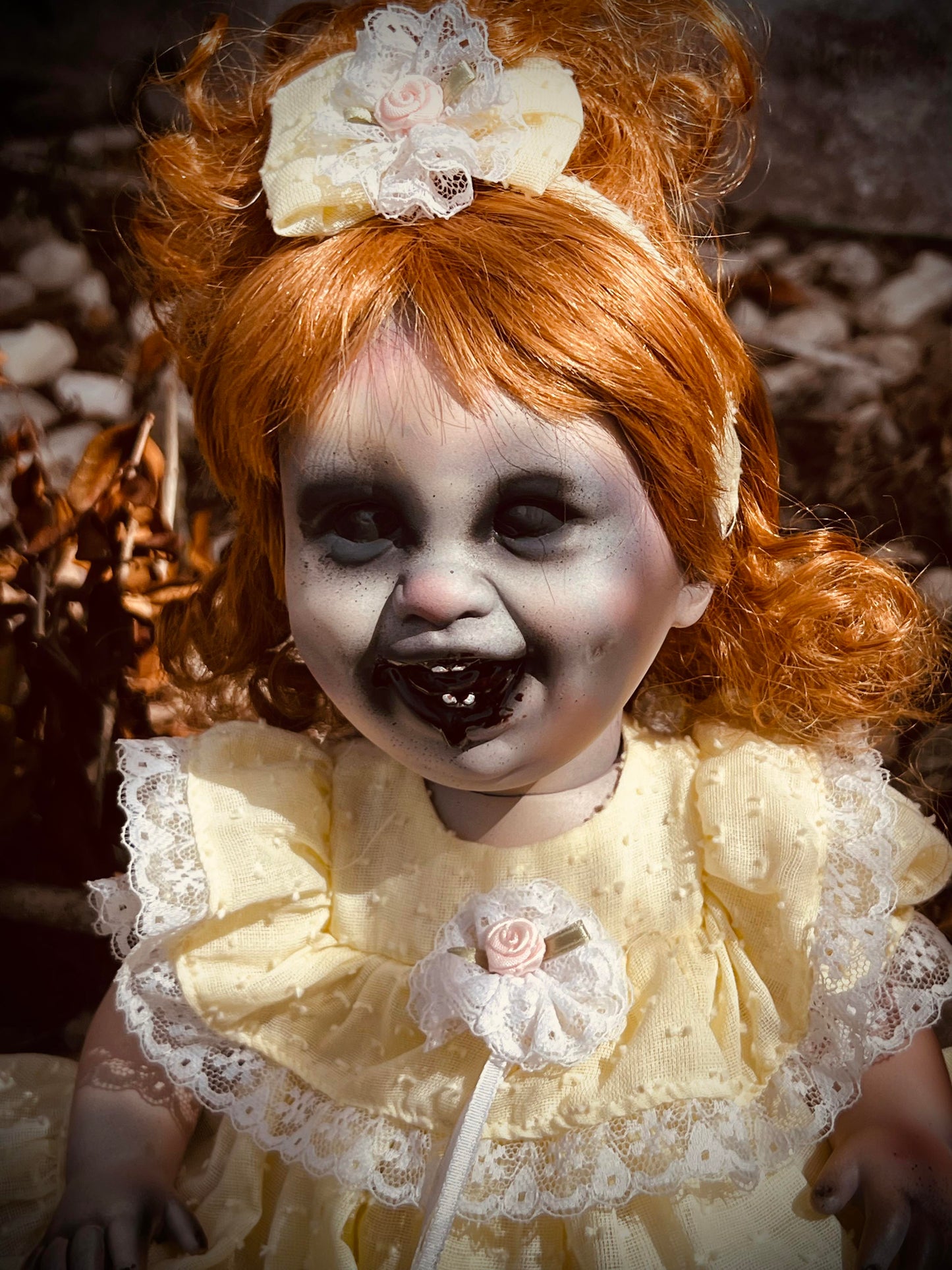 Meet Madeline 14" Baby Redheaded Ginger Full Body Vinyl Haunted Spirt Infected Zombie Doll Scary Poltergeist Halloween Spooky Hand Painted