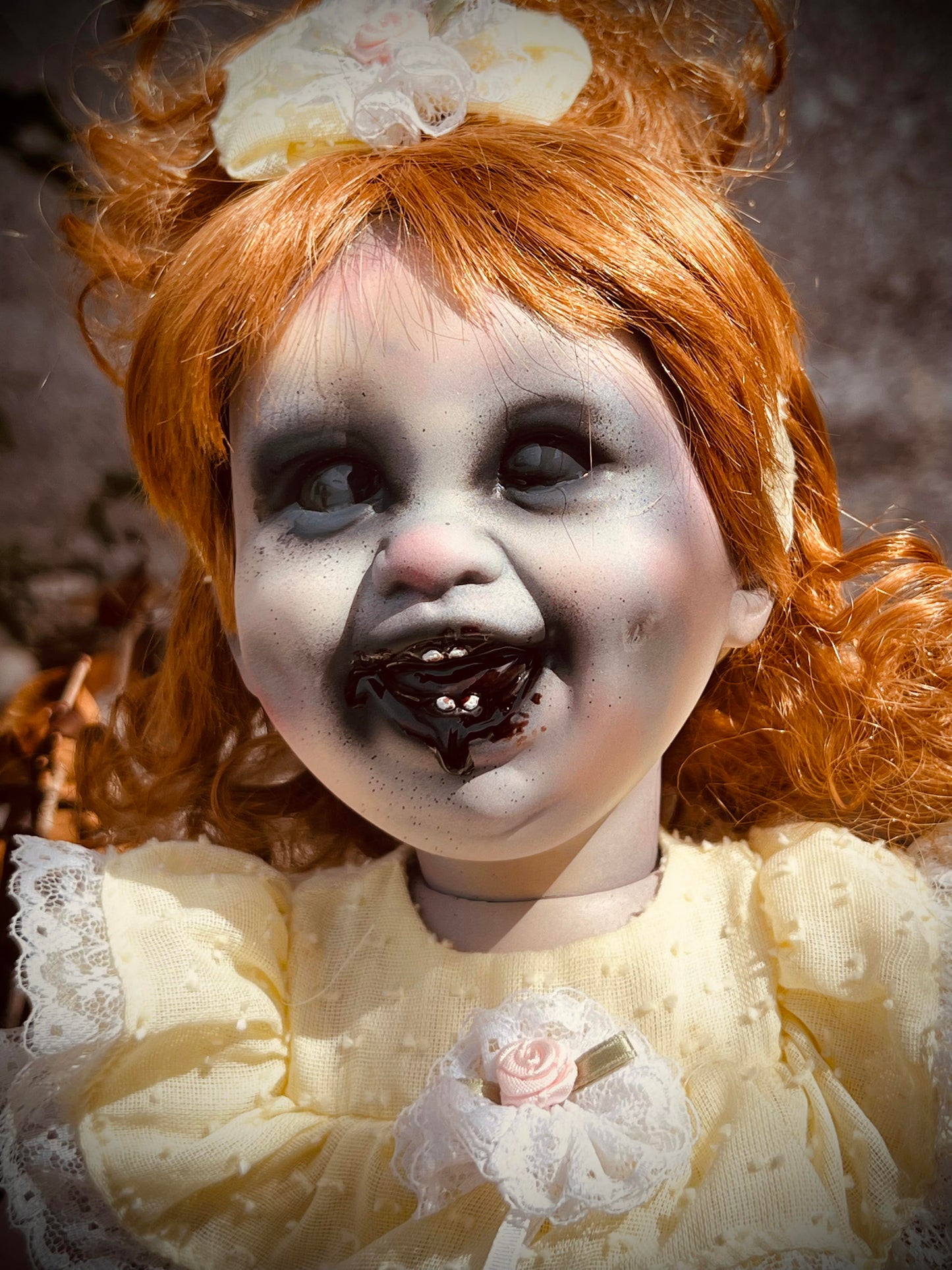 Meet Madeline 14" Baby Redheaded Ginger Full Body Vinyl Haunted Spirt Infected Zombie Doll Scary Poltergeist Halloween Spooky Hand Painted