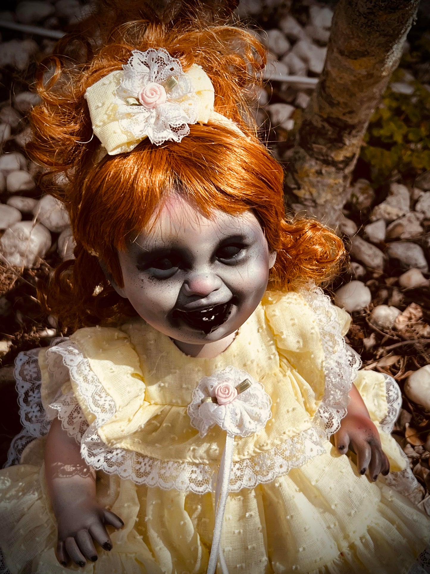 Meet Madeline 14" Baby Redheaded Ginger Full Body Vinyl Haunted Spirt Infected Zombie Doll Scary Poltergeist Halloween Spooky Hand Painted