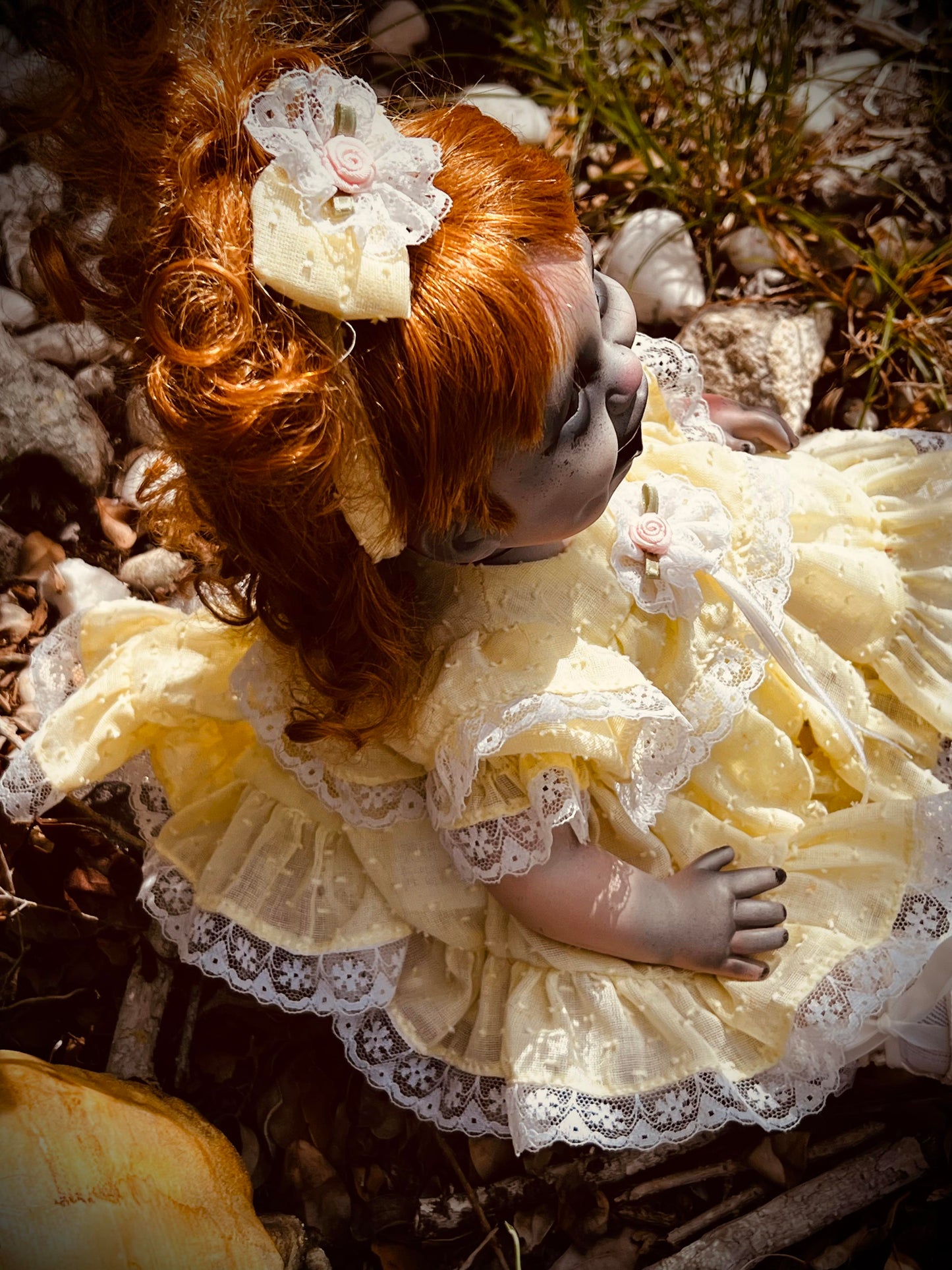 Meet Madeline 14" Baby Redheaded Ginger Full Body Vinyl Haunted Spirt Infected Zombie Doll Scary Poltergeist Halloween Spooky Hand Painted