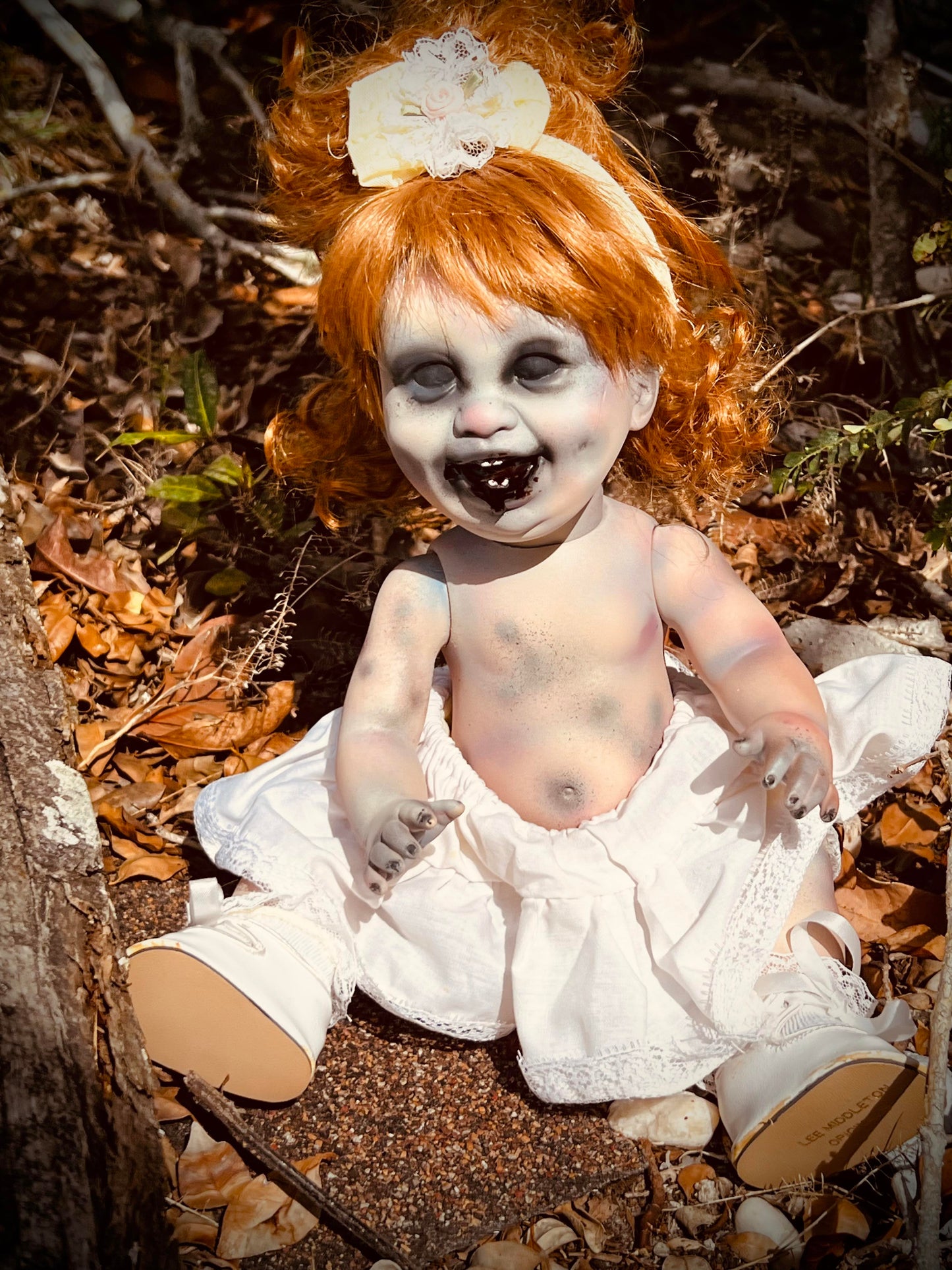 Meet Madeline 14" Baby Redheaded Ginger Full Body Vinyl Haunted Spirt Infected Zombie Doll Scary Poltergeist Halloween Spooky Hand Painted