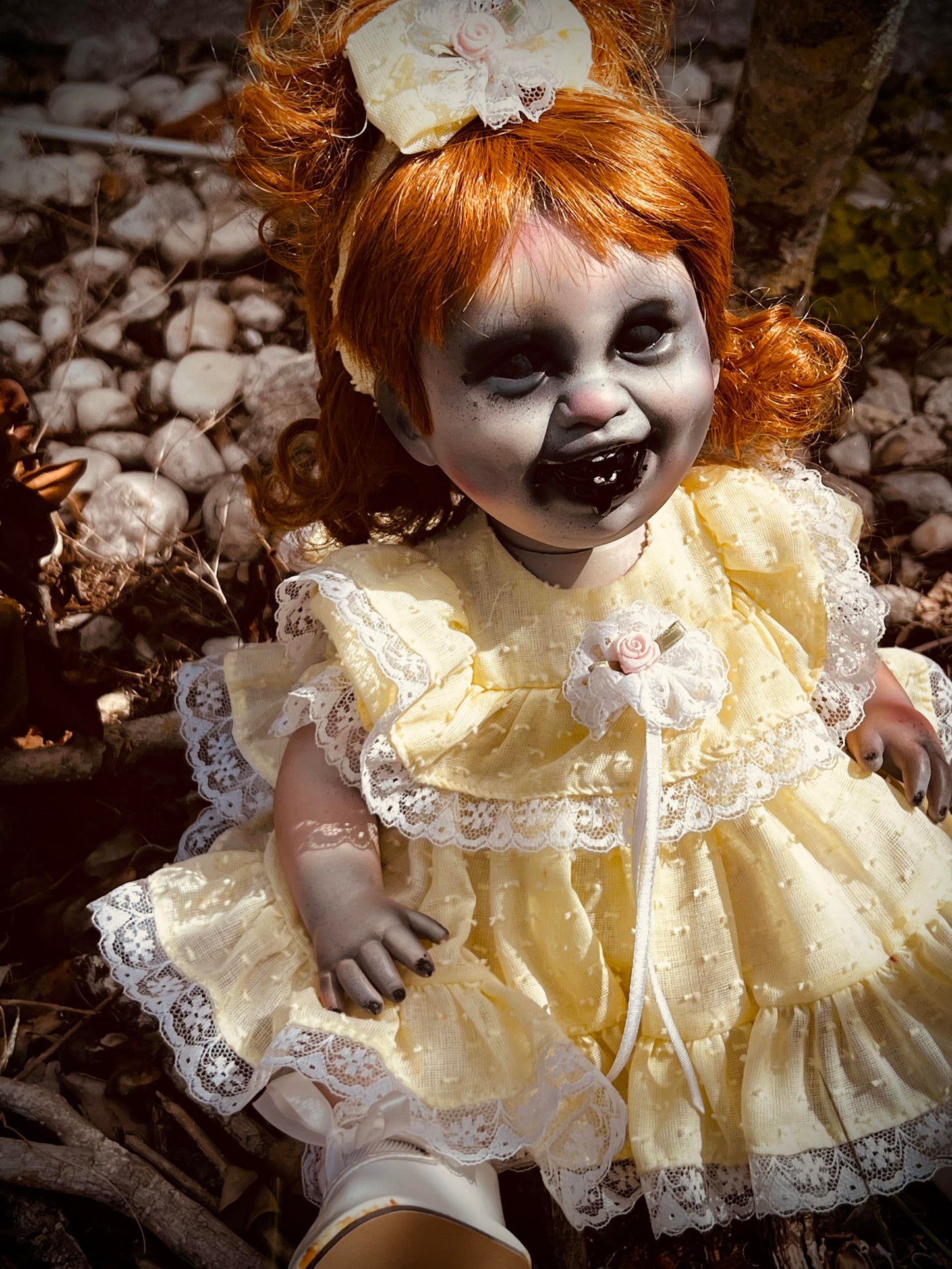 Meet Madeline 14" Baby Redheaded Ginger Full Body Vinyl Haunted Spirt Infected Zombie Doll Scary Poltergeist Halloween Spooky Hand Painted