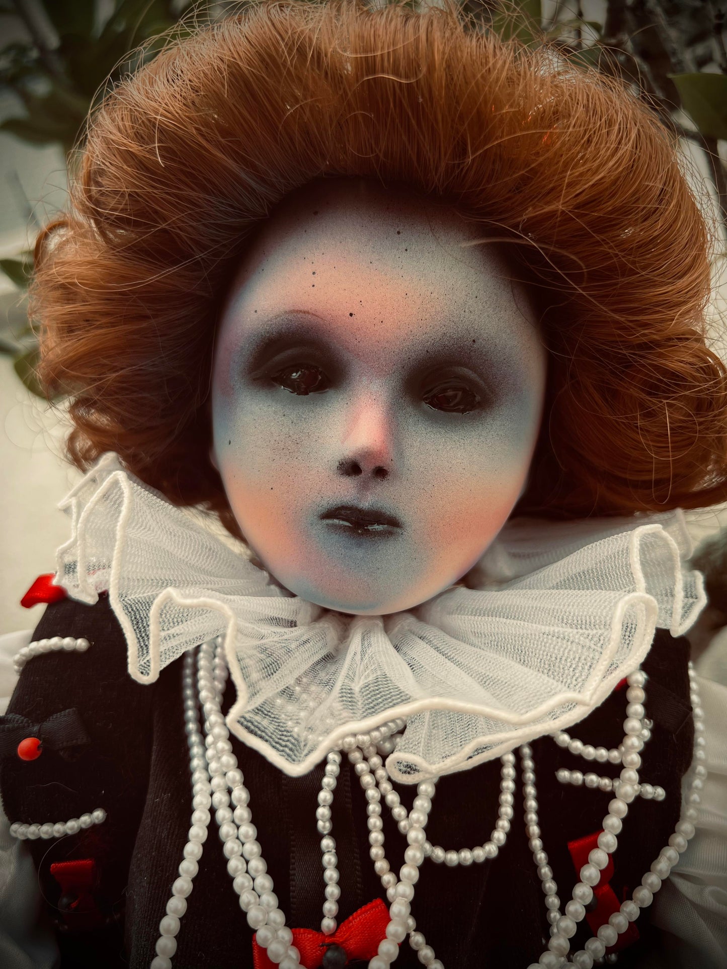 Meet Sybil Marie 17" Redheaded Ginger VTG Porcelain Haunted Spirt Infected Zombie Doll Scary Poltergeist Halloween Spooky Hand Painted