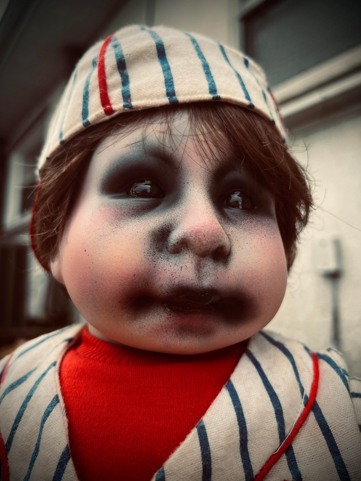 Meet Bubba "Home Run" Chubbs 24" Baby Baseball Haunted Spirt Infected Zombie Doll Scary Poltergeist Halloween Spooky Hand Painted Gift Idea