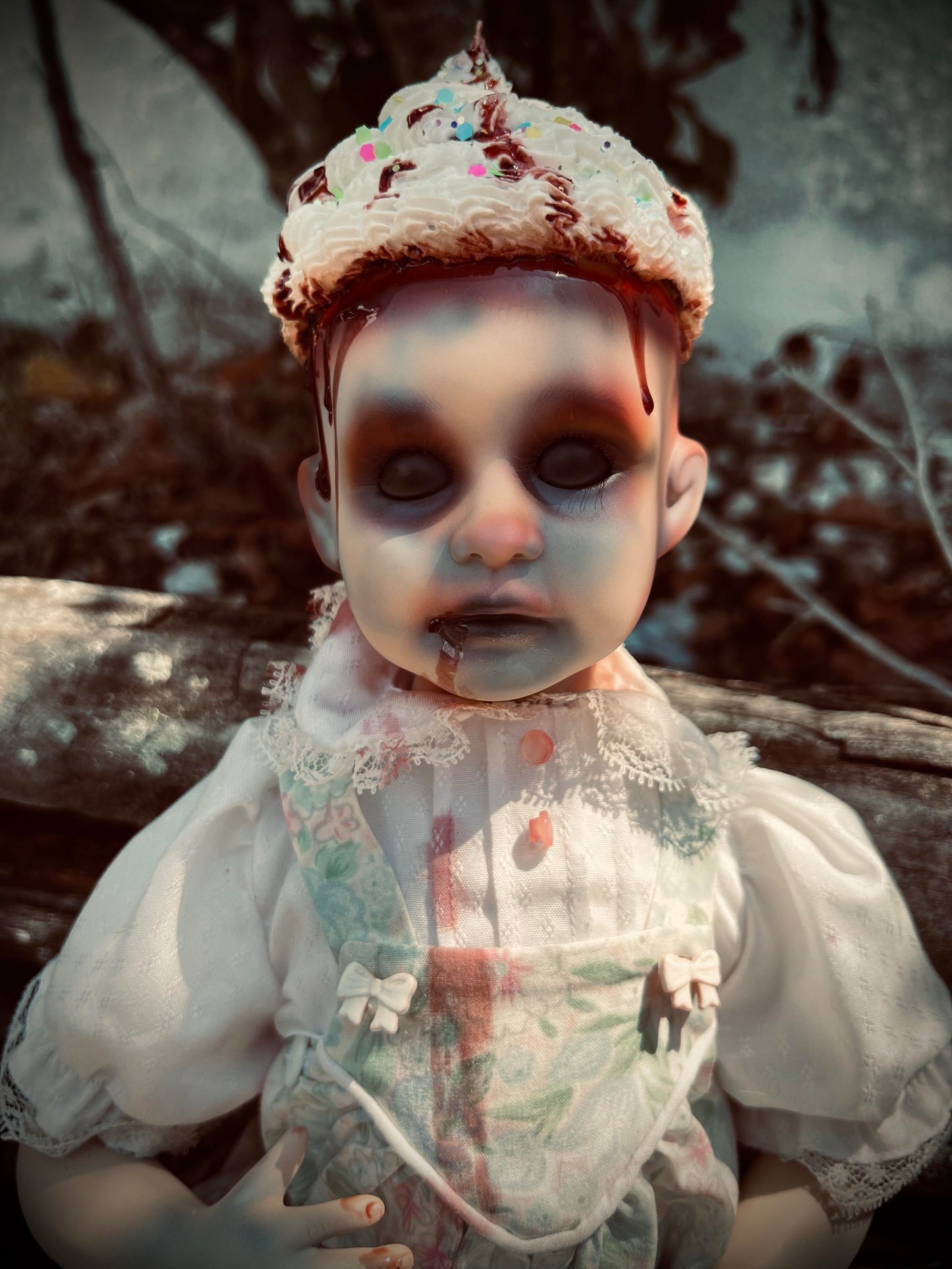 Meet Sammy 17" Vintage Baby Porcelain Haunted Creepy Spirt Infected Zombie Doll Scary Poltergeist Halloween Spooky Hand Painted Gift Idea's