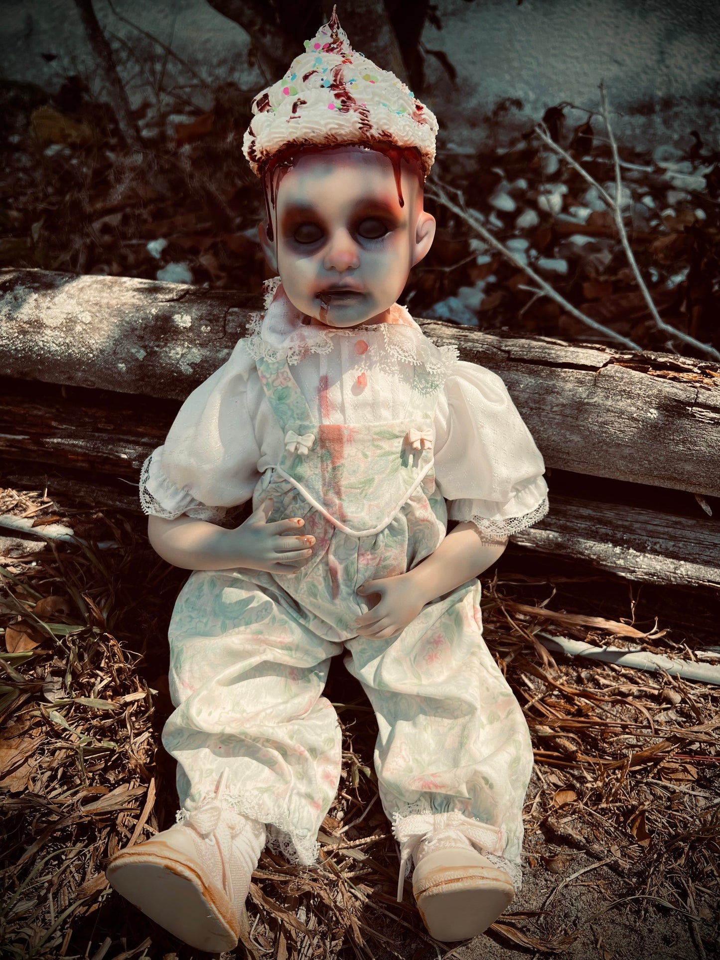 Meet Sammy 17" Vintage Baby Porcelain Haunted Creepy Spirt Infected Zombie Doll Scary Poltergeist Halloween Spooky Hand Painted Gift Idea's