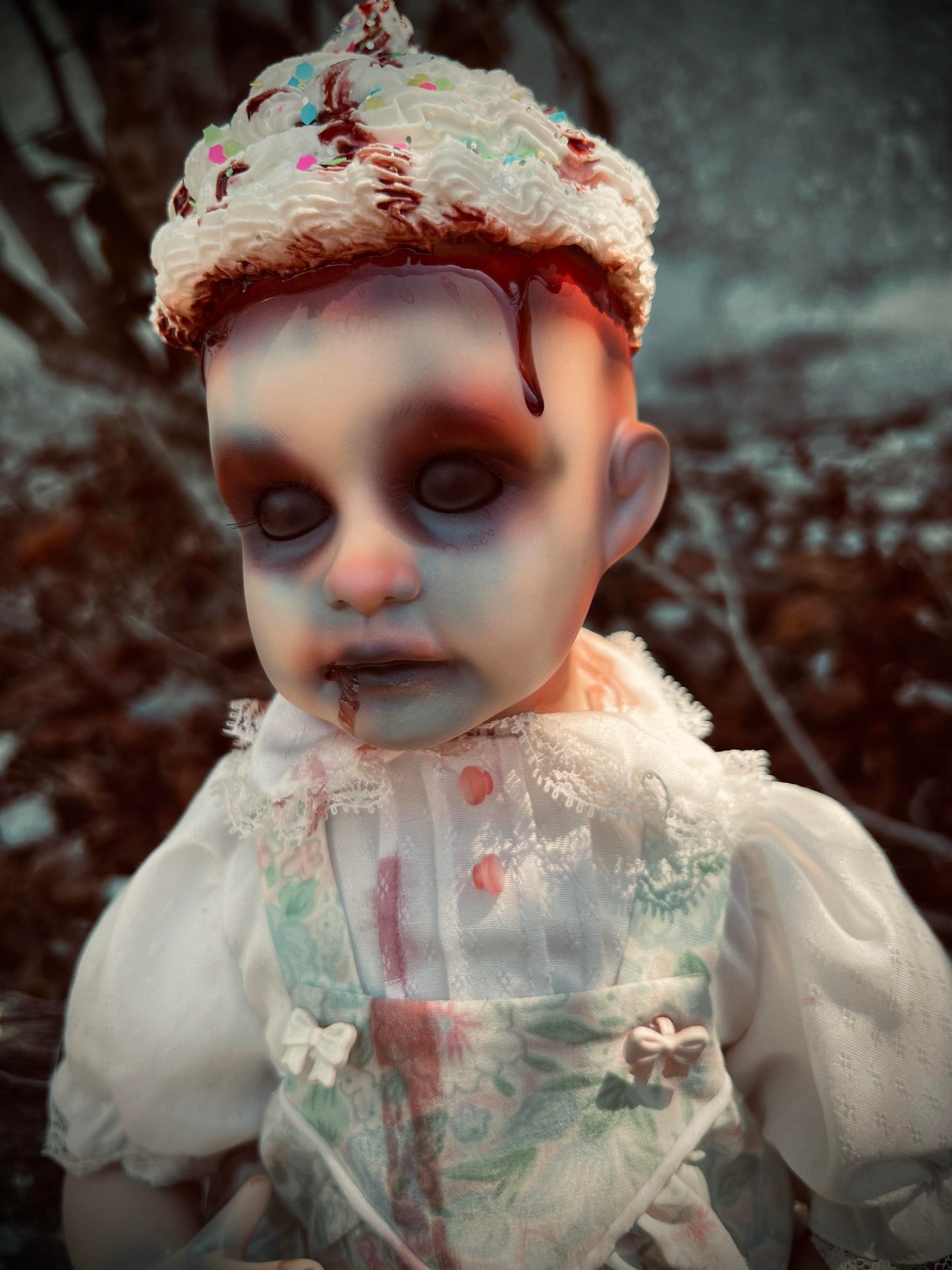 Meet Sammy 17" Vintage Baby Porcelain Haunted Creepy Spirt Infected Zombie Doll Scary Poltergeist Halloween Spooky Hand Painted Gift Idea's