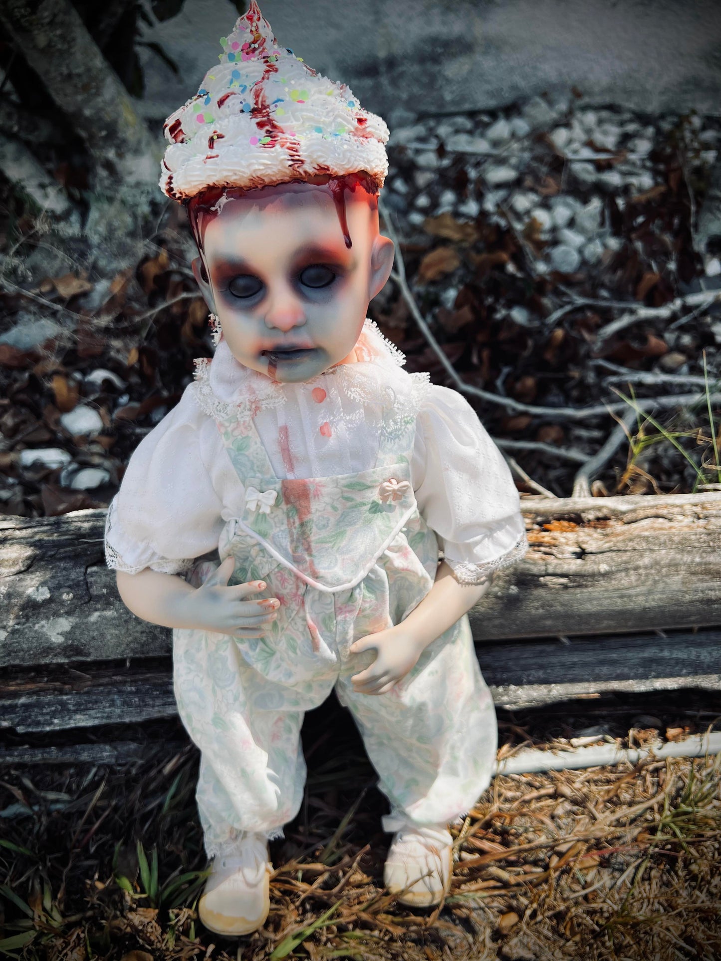 Meet Sammy 17" Vintage Baby Porcelain Haunted Creepy Spirt Infected Zombie Doll Scary Poltergeist Halloween Spooky Hand Painted Gift Idea's