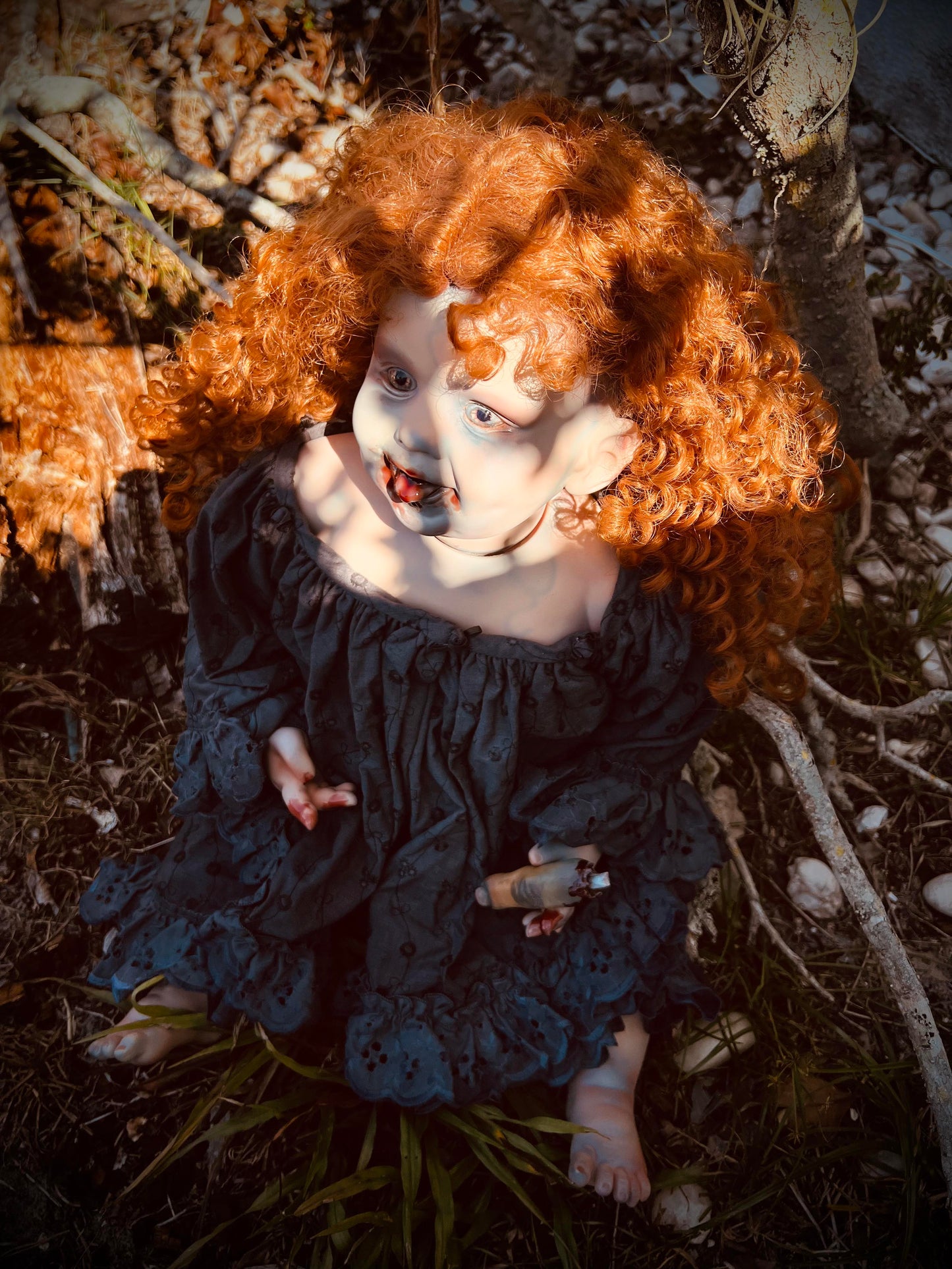 Meet Hazel 29" Vintage Baby Porcelain Ginger Witchy Haunted Spirit Infected Zombie Doll Scary Poltergeist Halloween Spooky Hand Painted