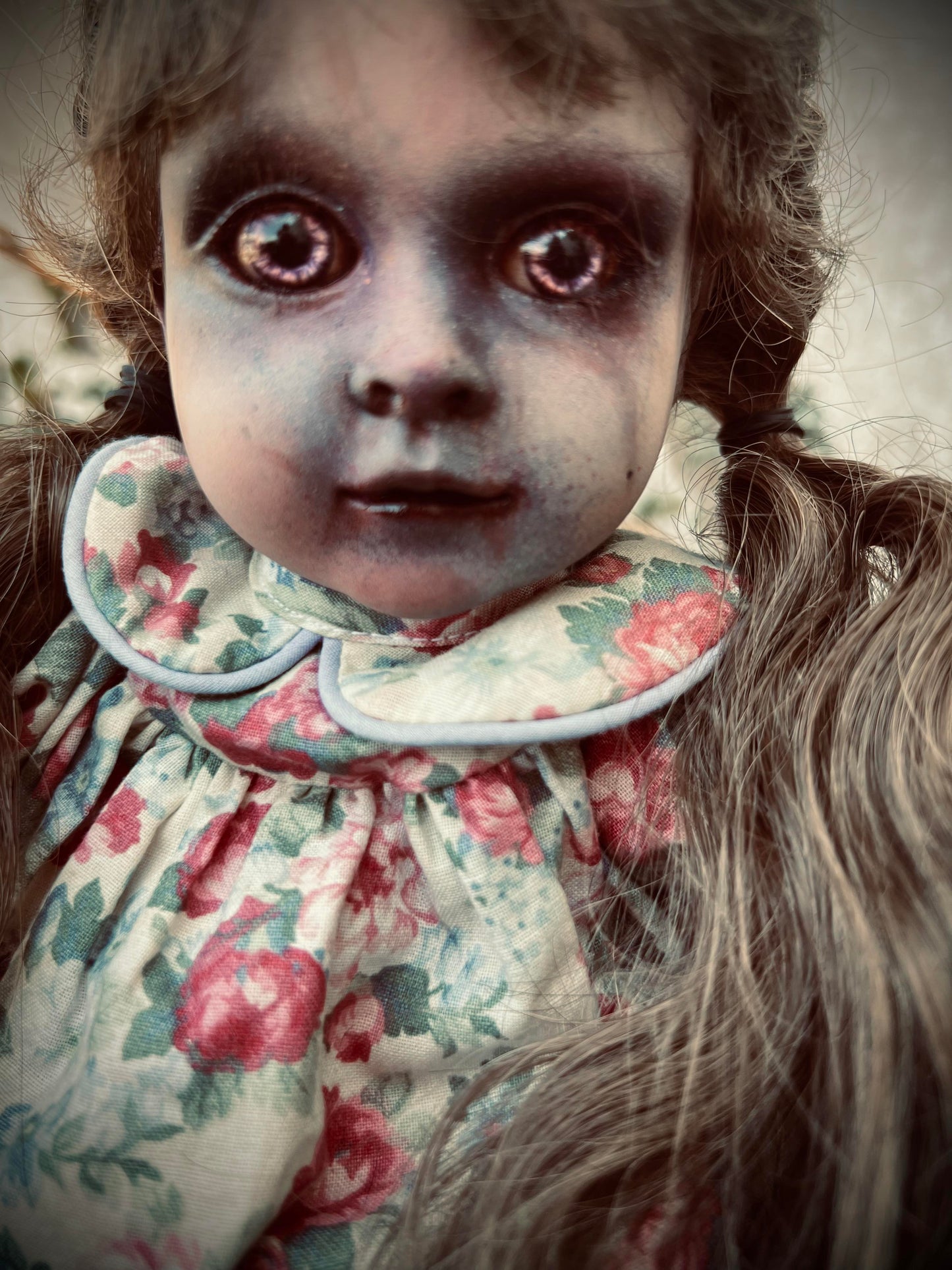 Meet Carrie 12" Vintage Baby Porcelain witchy Creepy Haunted Spirit Infected Zombie Doll Scary Poltergeist Halloween Spooky Hand Painted