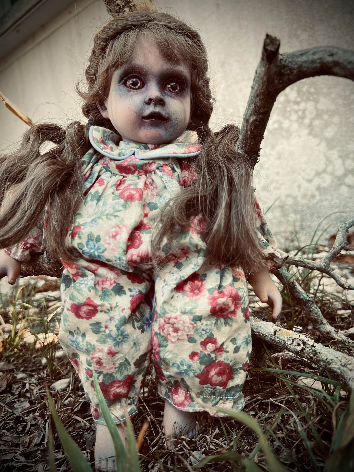 Meet Carrie 12" Vintage Baby Porcelain witchy Creepy Haunted Spirit Infected Zombie Doll Scary Poltergeist Halloween Spooky Hand Painted