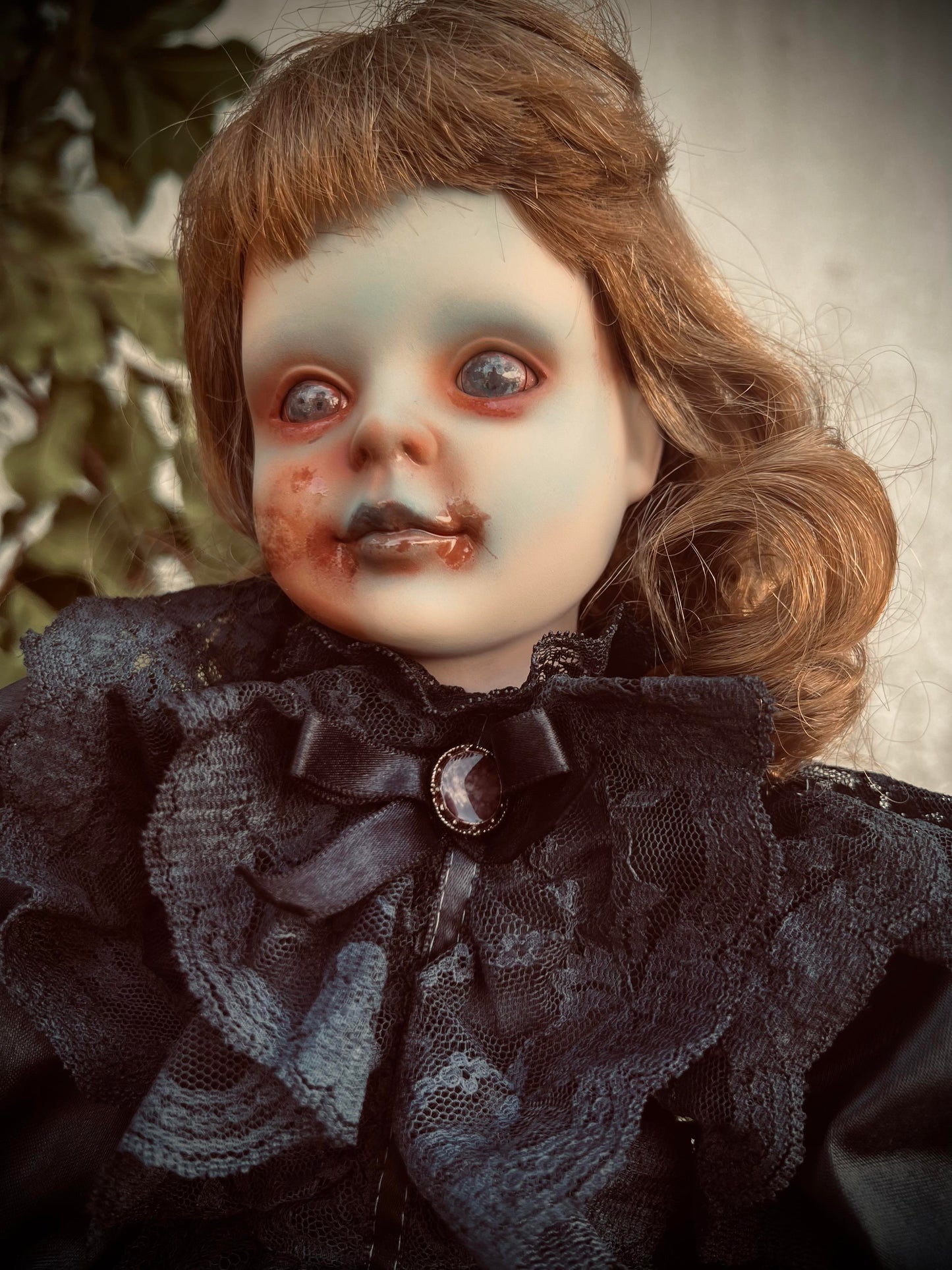 Meet Nora 19" Vintage Baby Porcelain witchy Creepy Haunted Spirit Infected Zombie Doll Scary Poltergeist Halloween Spooky Hand Painted