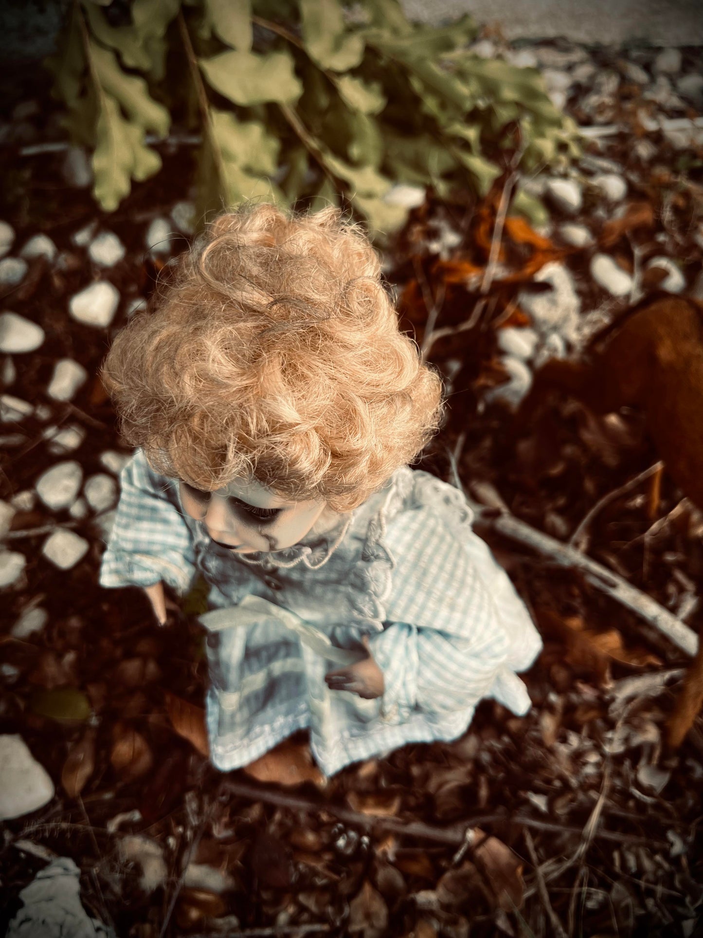 Meet Faye 12" Vintage Baby Porcelain witchy Creepy Haunted Spirit Infected Zombie Doll Scary Poltergeist Halloween Spooky Hand Painted