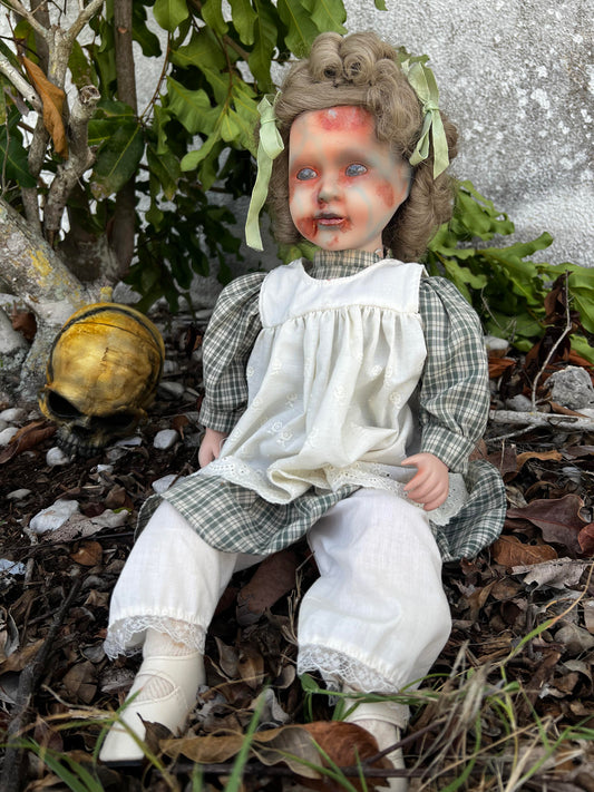 Meet Jane 20" Vintage Baby Porcelain witchy Creepy Haunted Spirit Infected Zombie Doll Scary Poltergeist Halloween Spooky Hand Painted