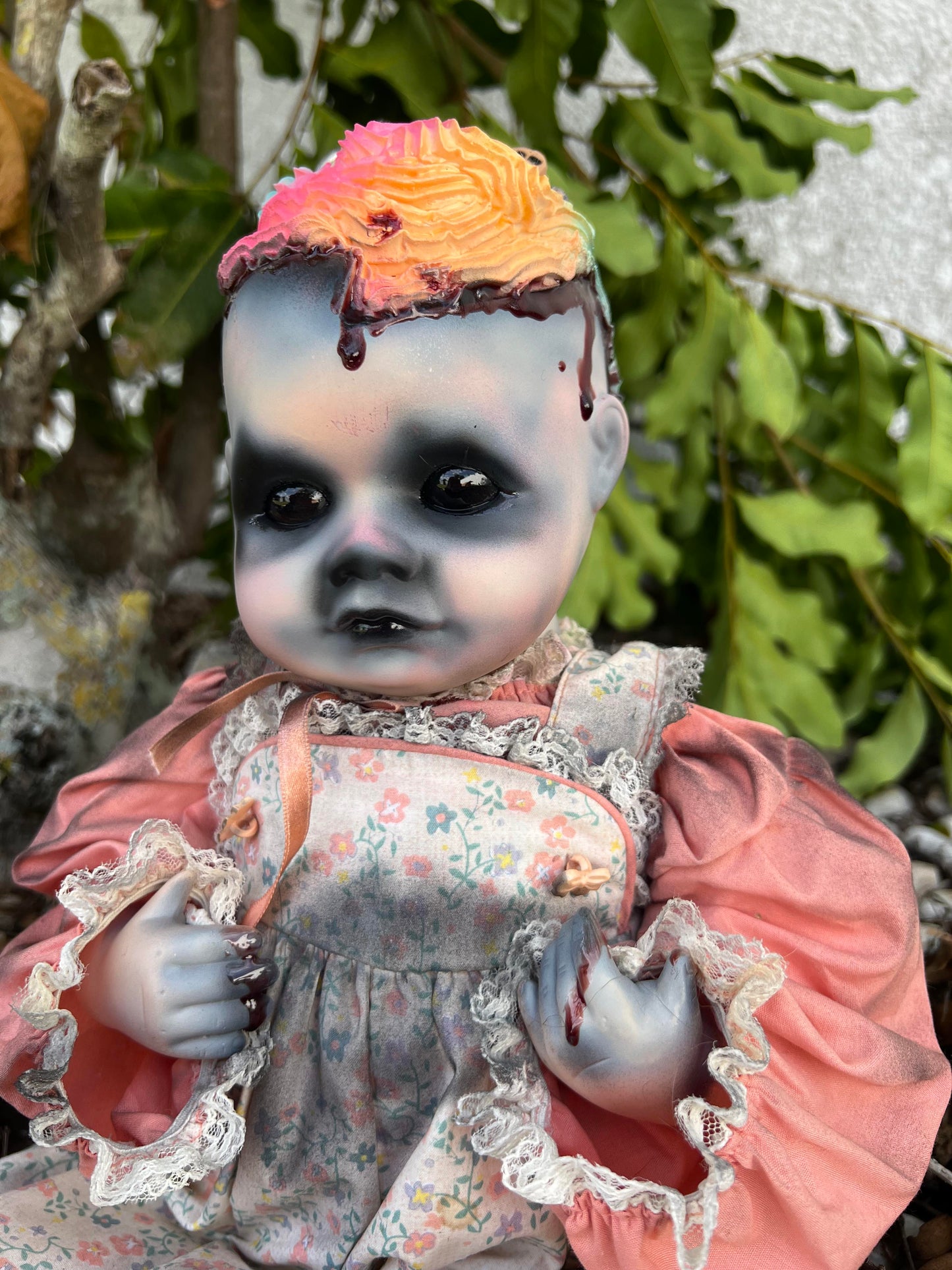 Meet Scoop 17" Vintage Baby Porcelain witchy Creepy Haunted Spirit Infected Zombie Doll Scary Poltergeist Halloween Spooky Hand Painted