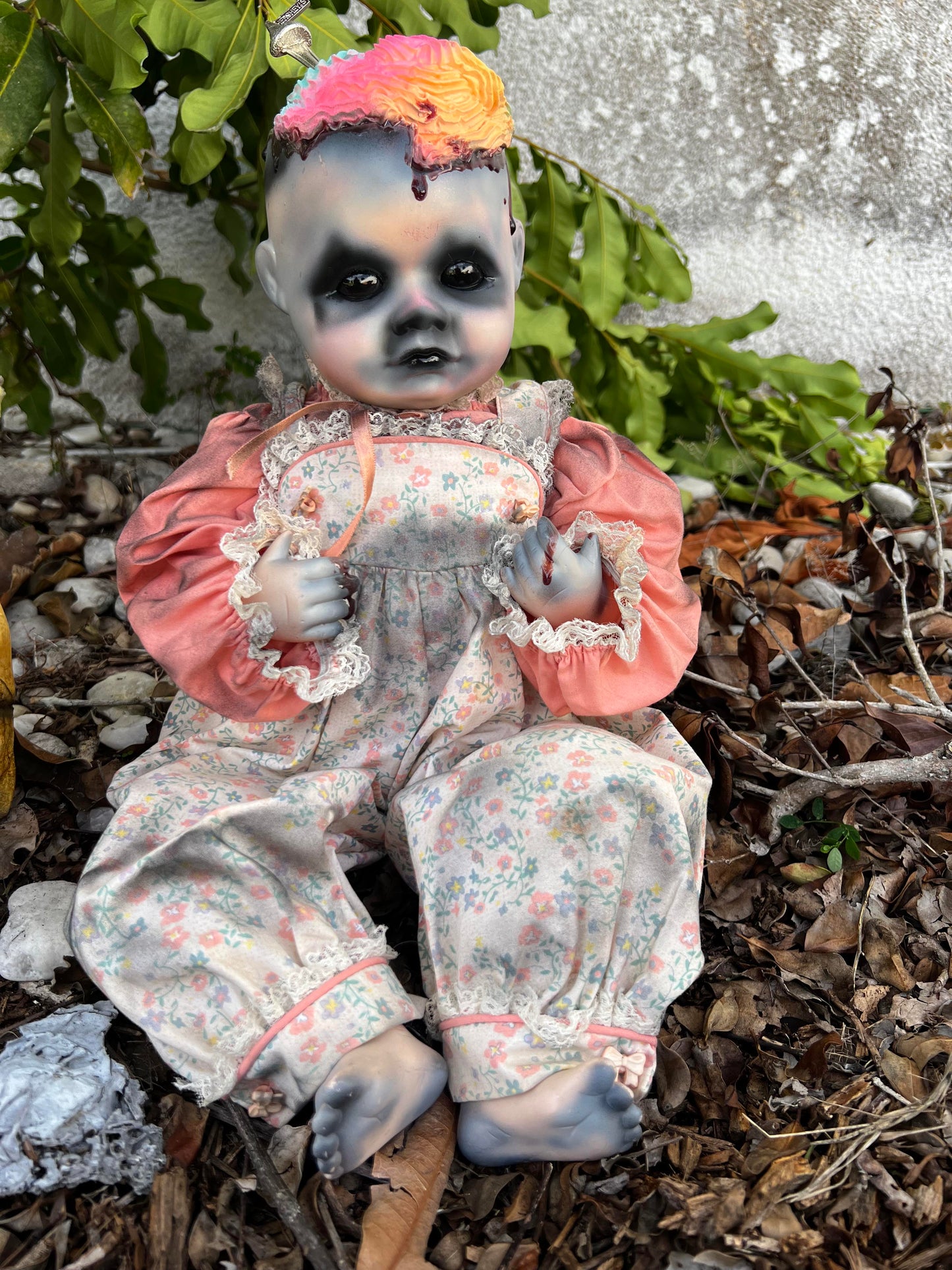 Meet Scoop 17" Vintage Baby Porcelain witchy Creepy Haunted Spirit Infected Zombie Doll Scary Poltergeist Halloween Spooky Hand Painted