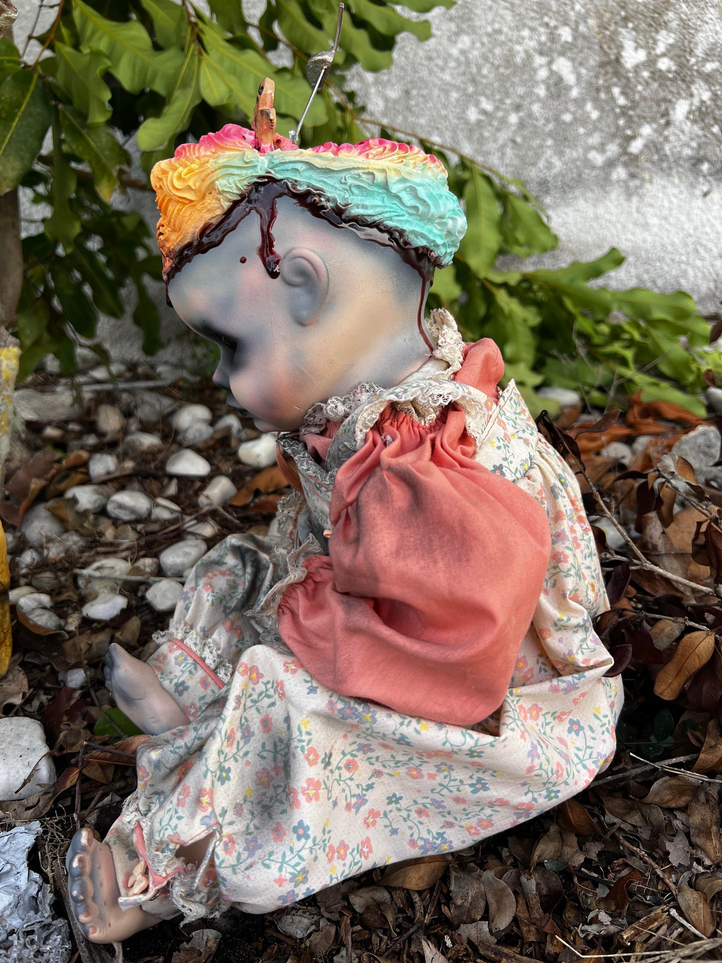 Meet Scoop 17" Vintage Baby Porcelain witchy Creepy Haunted Spirit Infected Zombie Doll Scary Poltergeist Halloween Spooky Hand Painted