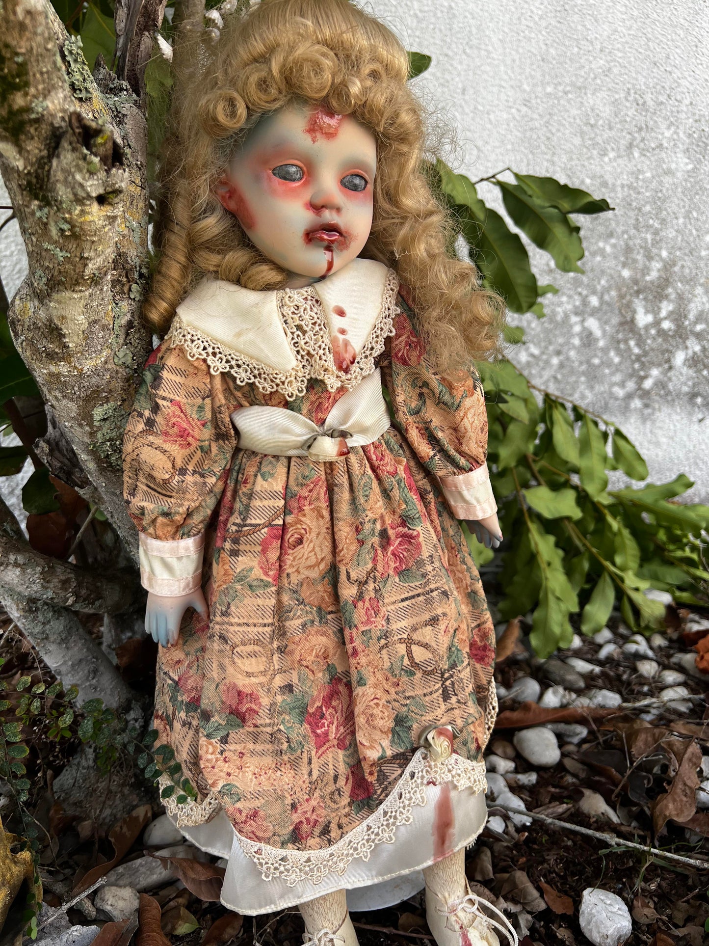 Meet Mable 20" Vintage Baby Porcelain witchy Creepy Haunted Spirit Infected Zombie Doll Scary Poltergeist Halloween Spooky Hand Painted