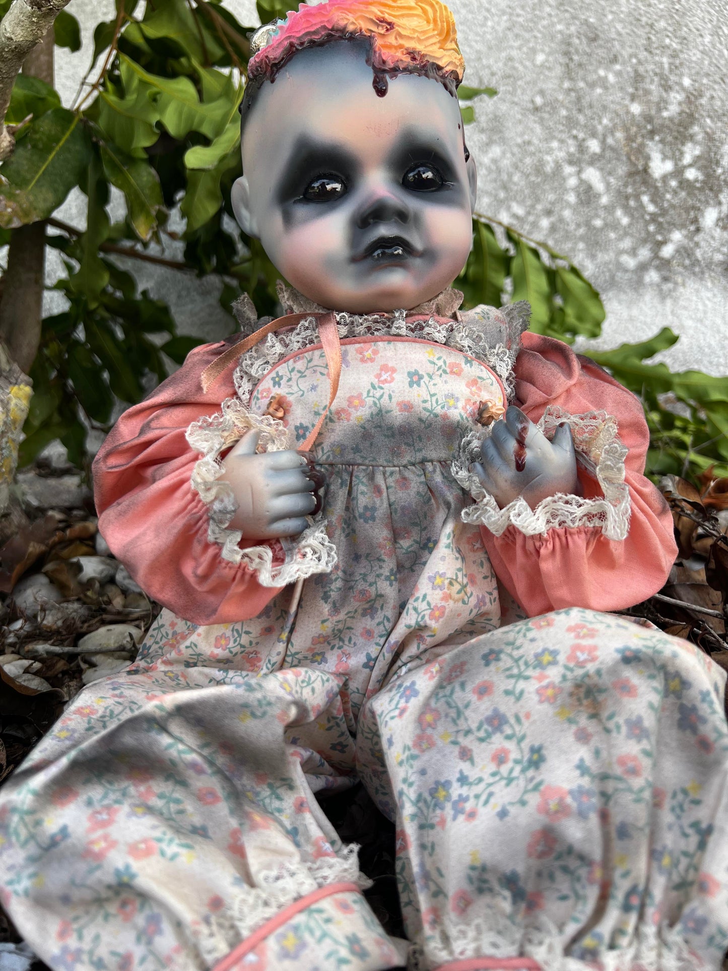 Meet Scoop 17" Vintage Baby Porcelain witchy Creepy Haunted Spirit Infected Zombie Doll Scary Poltergeist Halloween Spooky Hand Painted