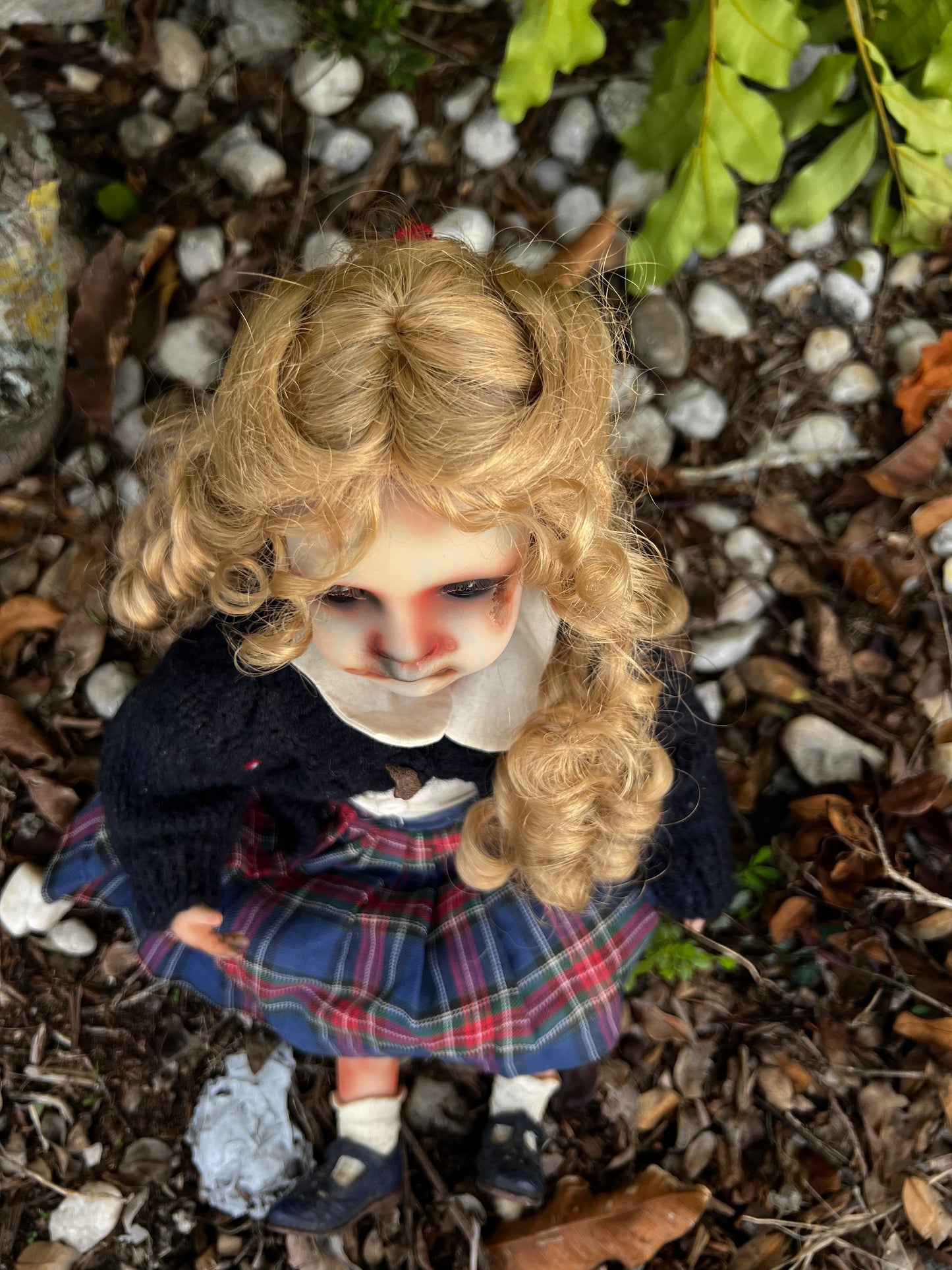 Meet Alice 18" Vintage Baby Porcelain witchy Creepy Haunted Spirit Infected Zombie Doll Scary Poltergeist Halloween Spooky Hand Painted