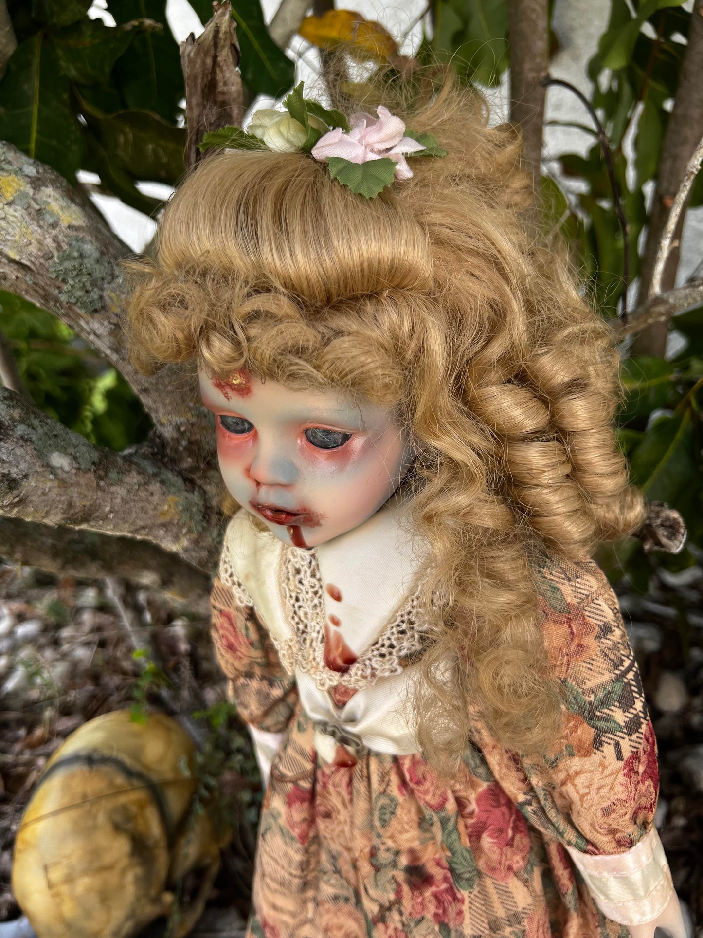 Meet Mable 20" Vintage Baby Porcelain witchy Creepy Haunted Spirit Infected Zombie Doll Scary Poltergeist Halloween Spooky Hand Painted