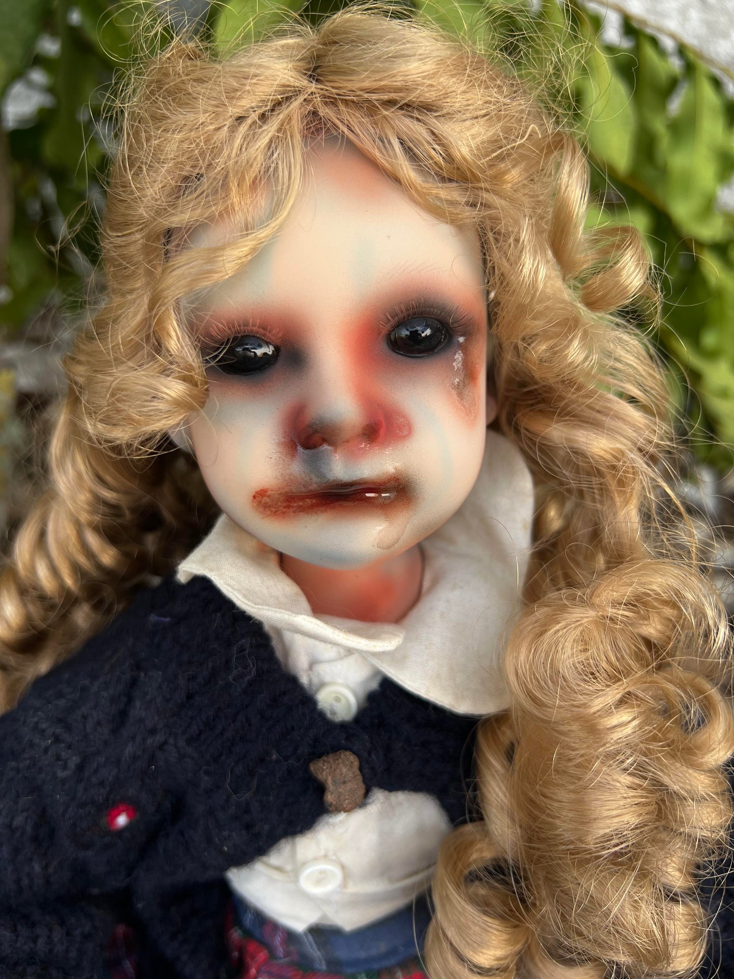 Meet Alice 18" Vintage Baby Porcelain witchy Creepy Haunted Spirit Infected Zombie Doll Scary Poltergeist Halloween Spooky Hand Painted