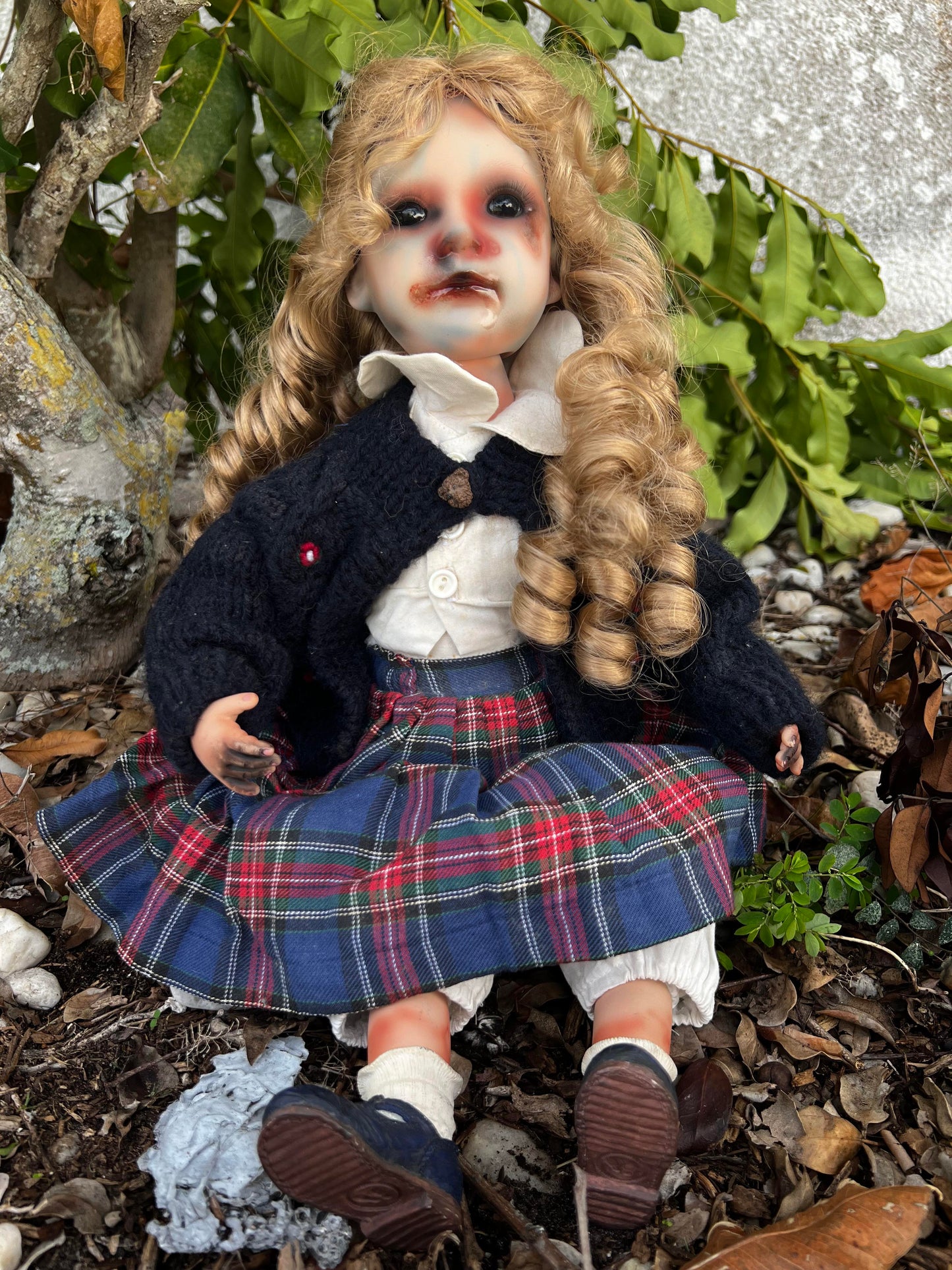 Meet Alice 18" Vintage Baby Porcelain witchy Creepy Haunted Spirit Infected Zombie Doll Scary Poltergeist Halloween Spooky Hand Painted