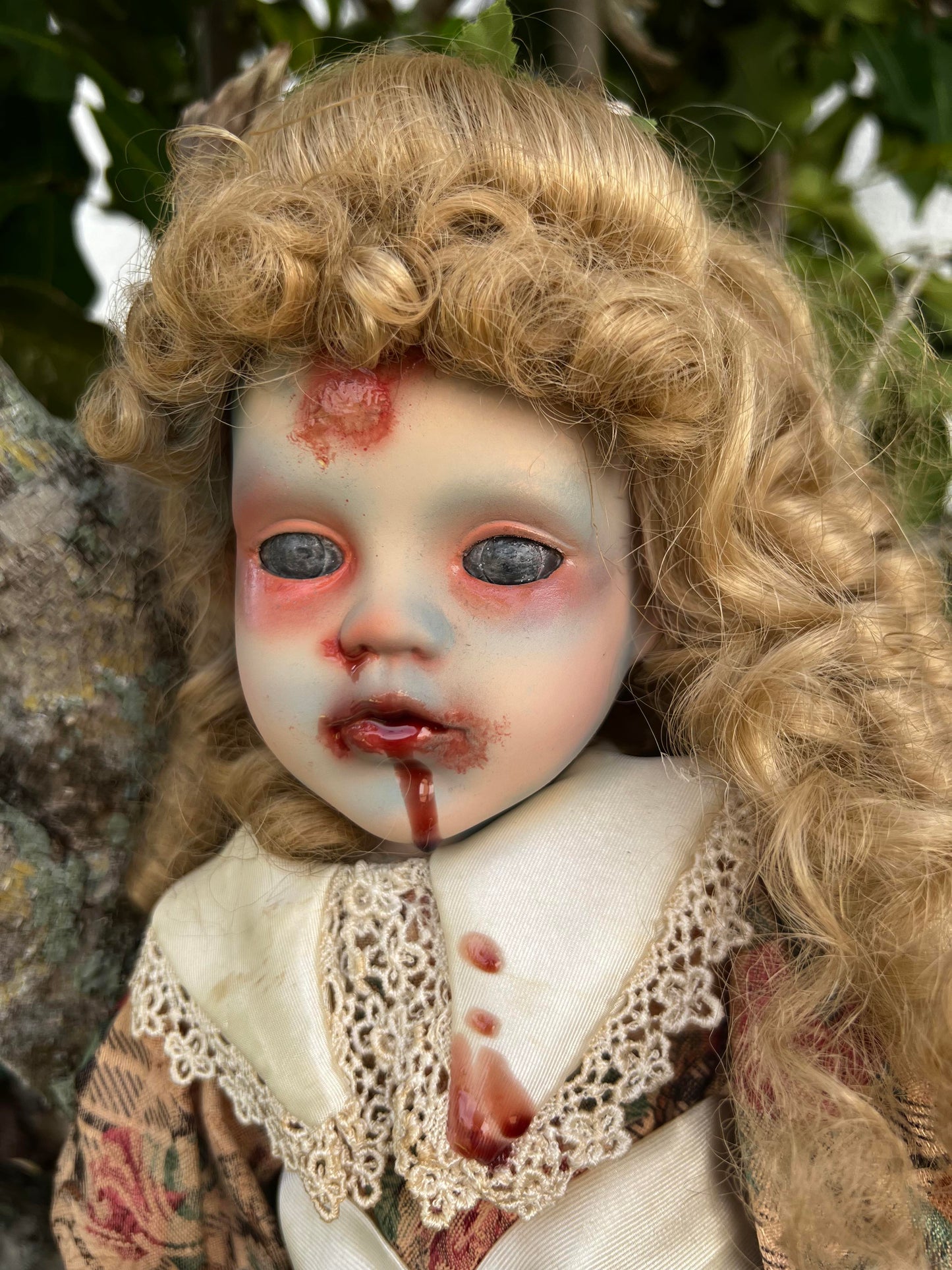 Meet Mable 20" Vintage Baby Porcelain witchy Creepy Haunted Spirit Infected Zombie Doll Scary Poltergeist Halloween Spooky Hand Painted