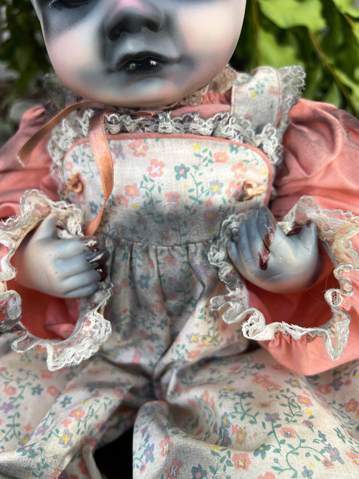 Meet Scoop 17" Vintage Baby Porcelain witchy Creepy Haunted Spirit Infected Zombie Doll Scary Poltergeist Halloween Spooky Hand Painted